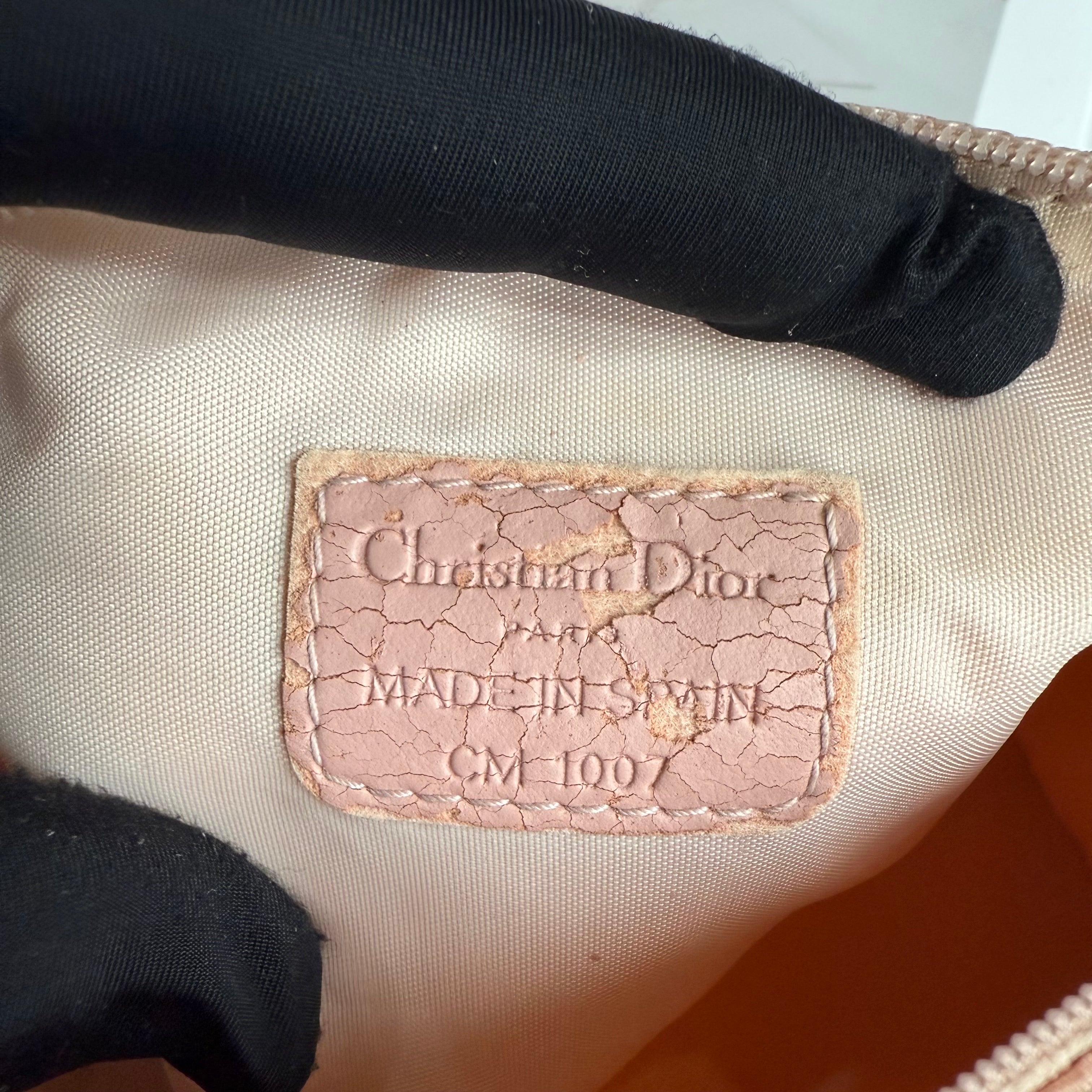 Christian Dior Light Pink Trotter Monogram Pochette Bag