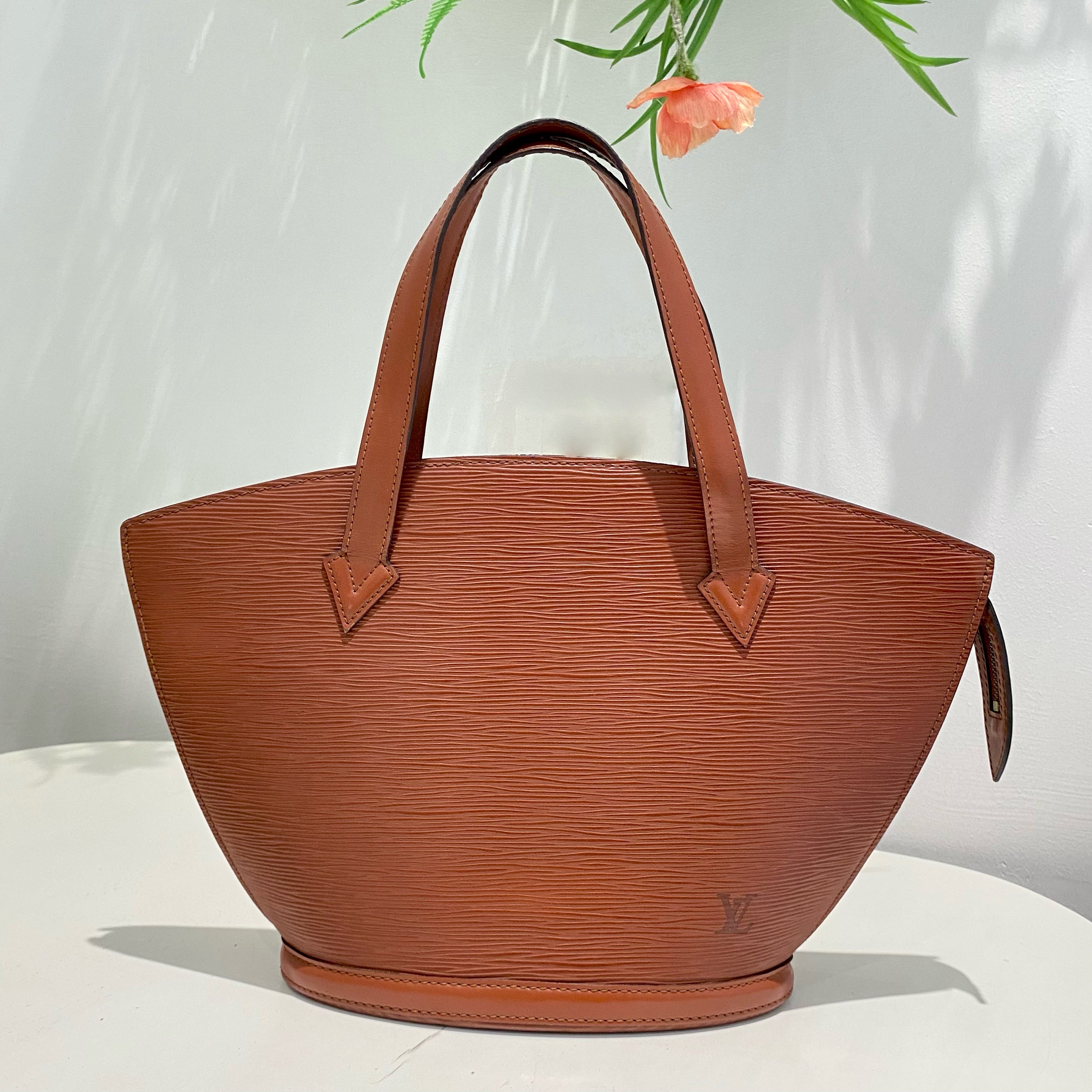 Louis Vuitton Saint Jacques Shoulder Bag Brown Epi Leather