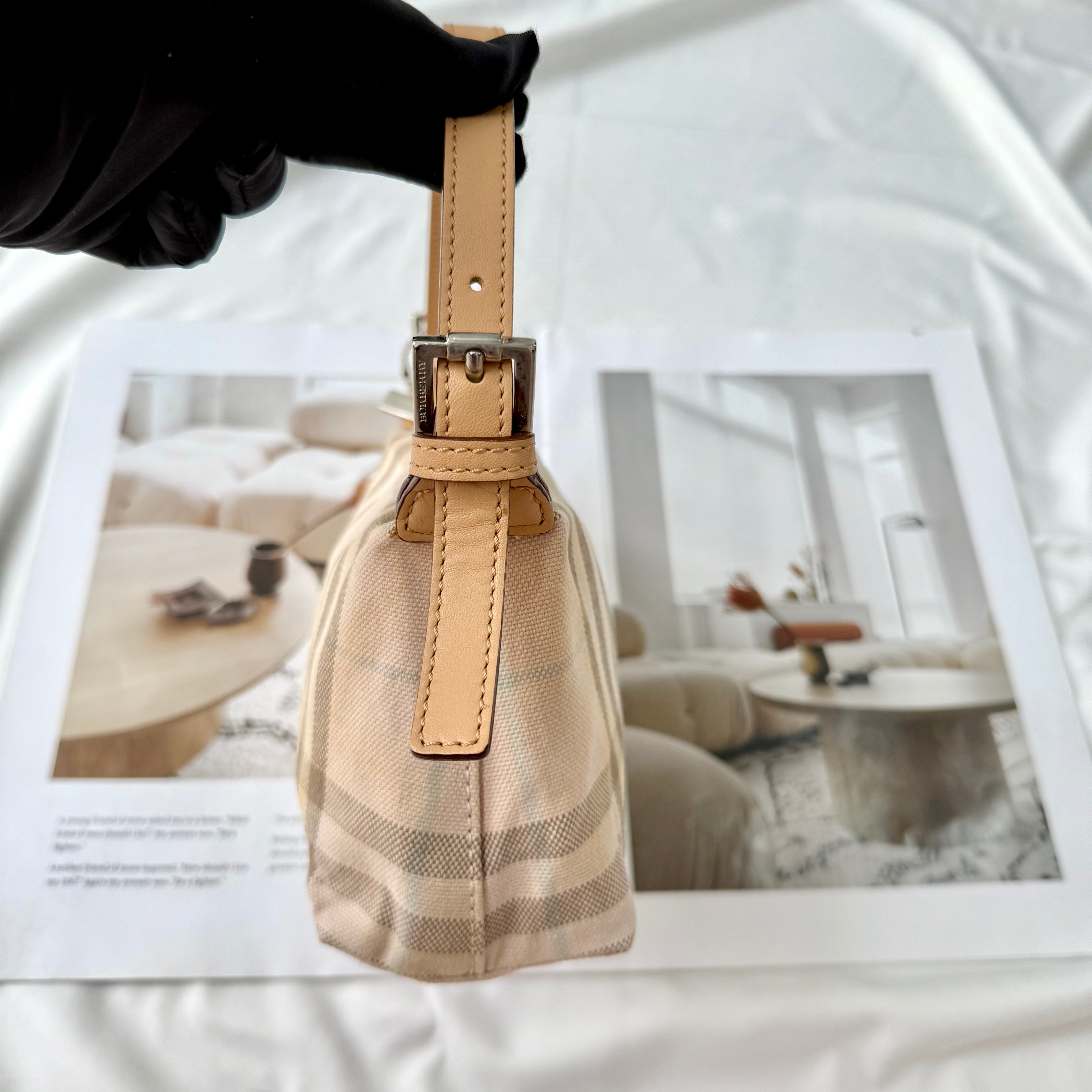 Burberry Candy Nova Check Pochette Bag