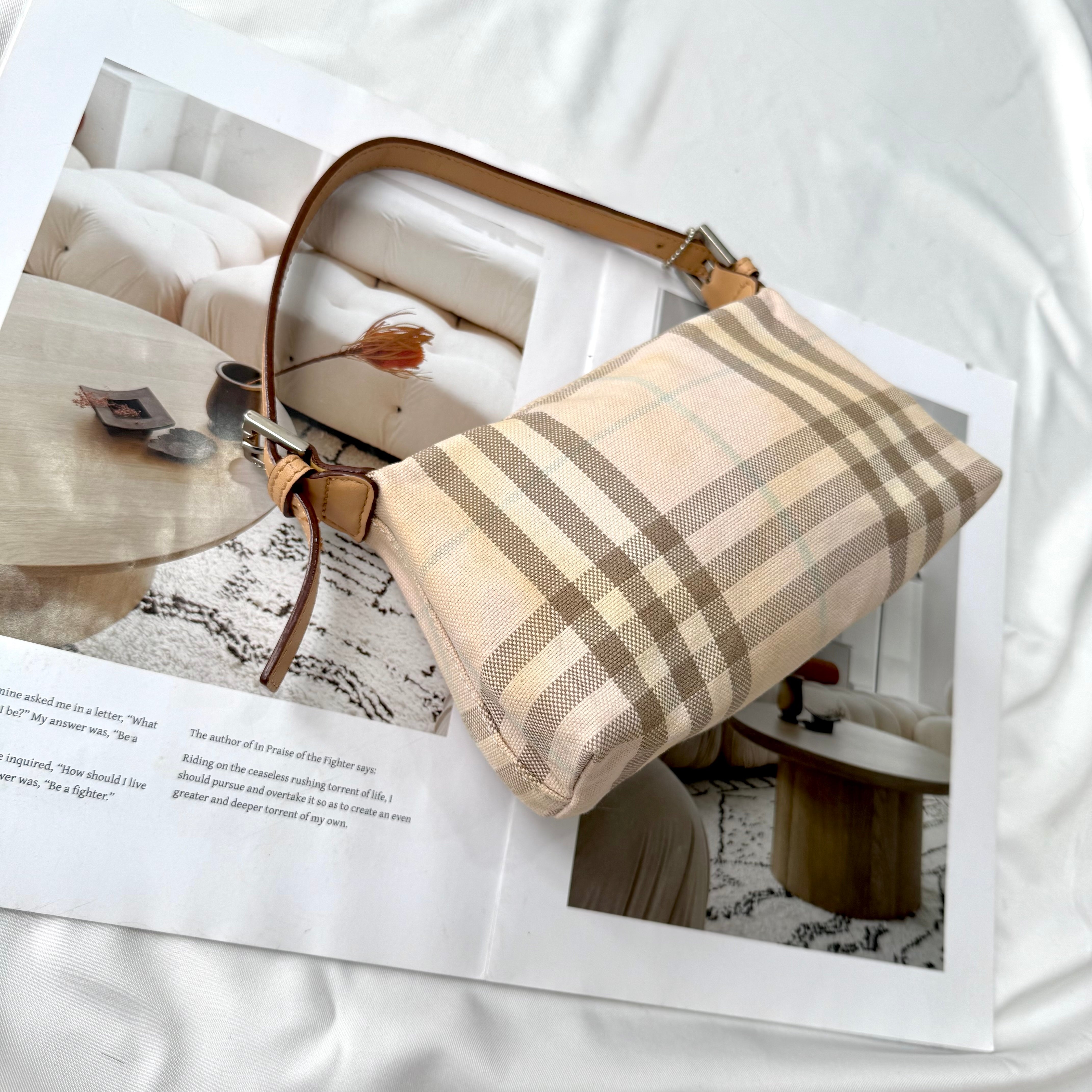 Burberry Candy Nova Check Pochette Bag