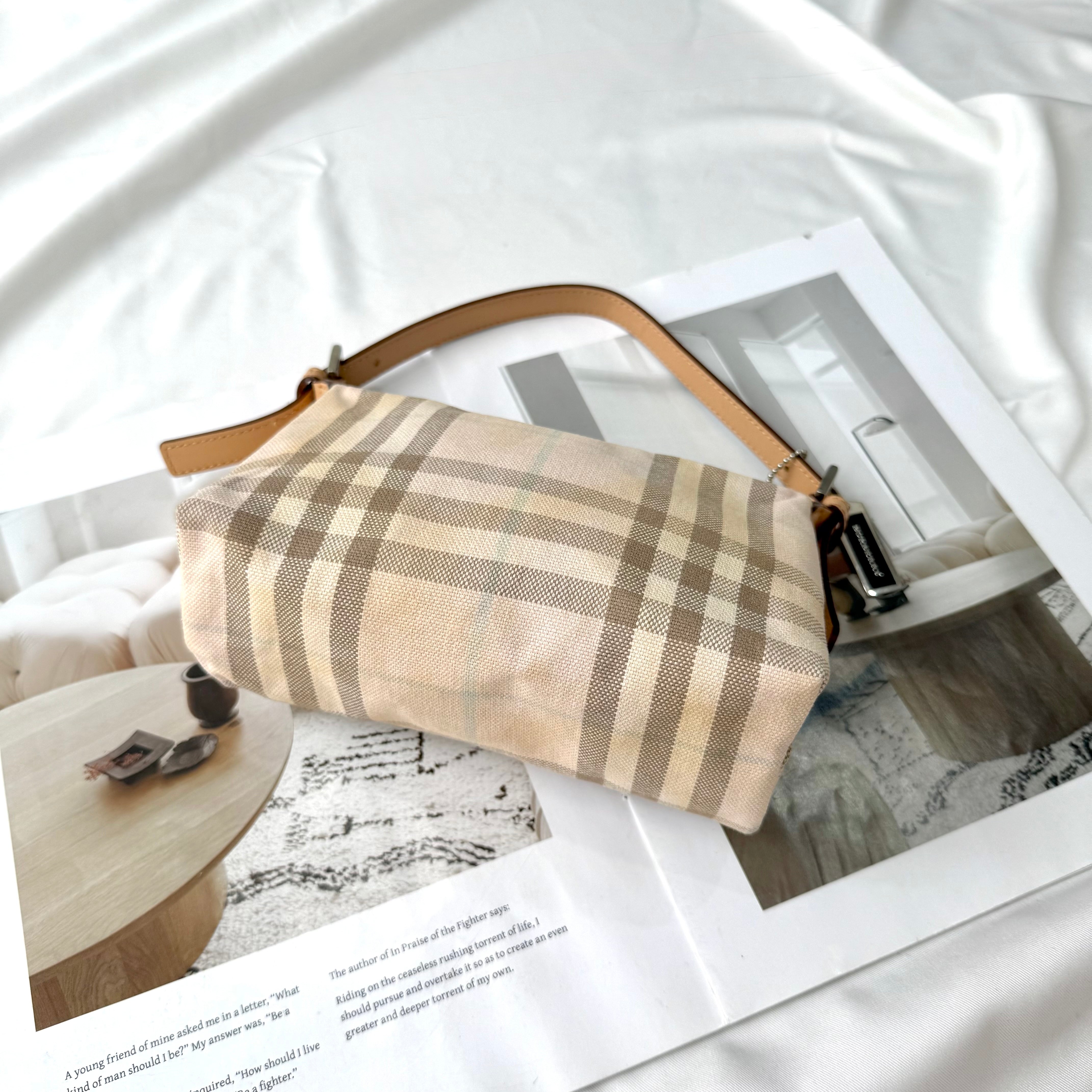 Burberry Candy Nova Check Pochette Bag