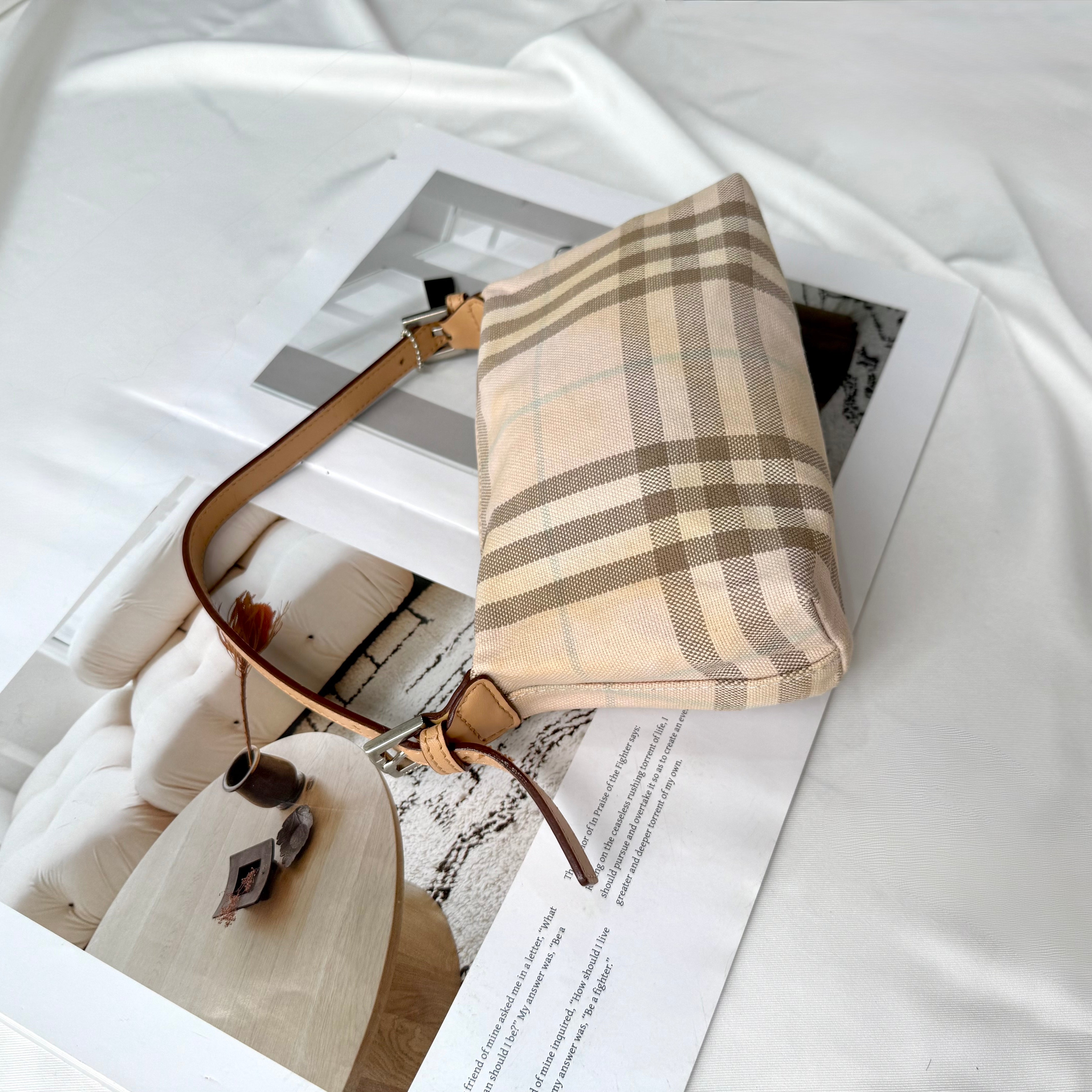 Burberry Candy Nova Check Pochette Bag