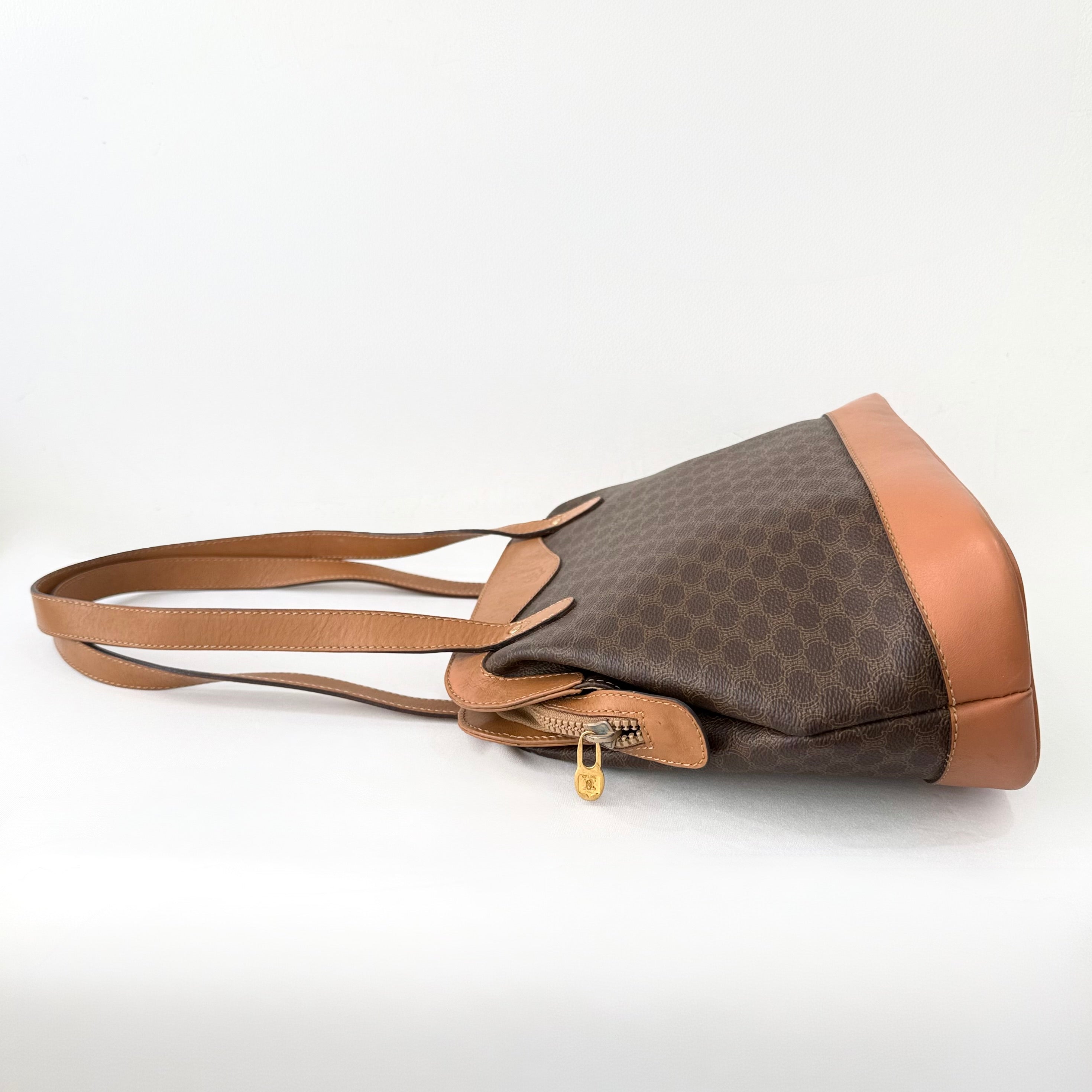 Celine Triomphe Macadam Vintage Shoulder Bag