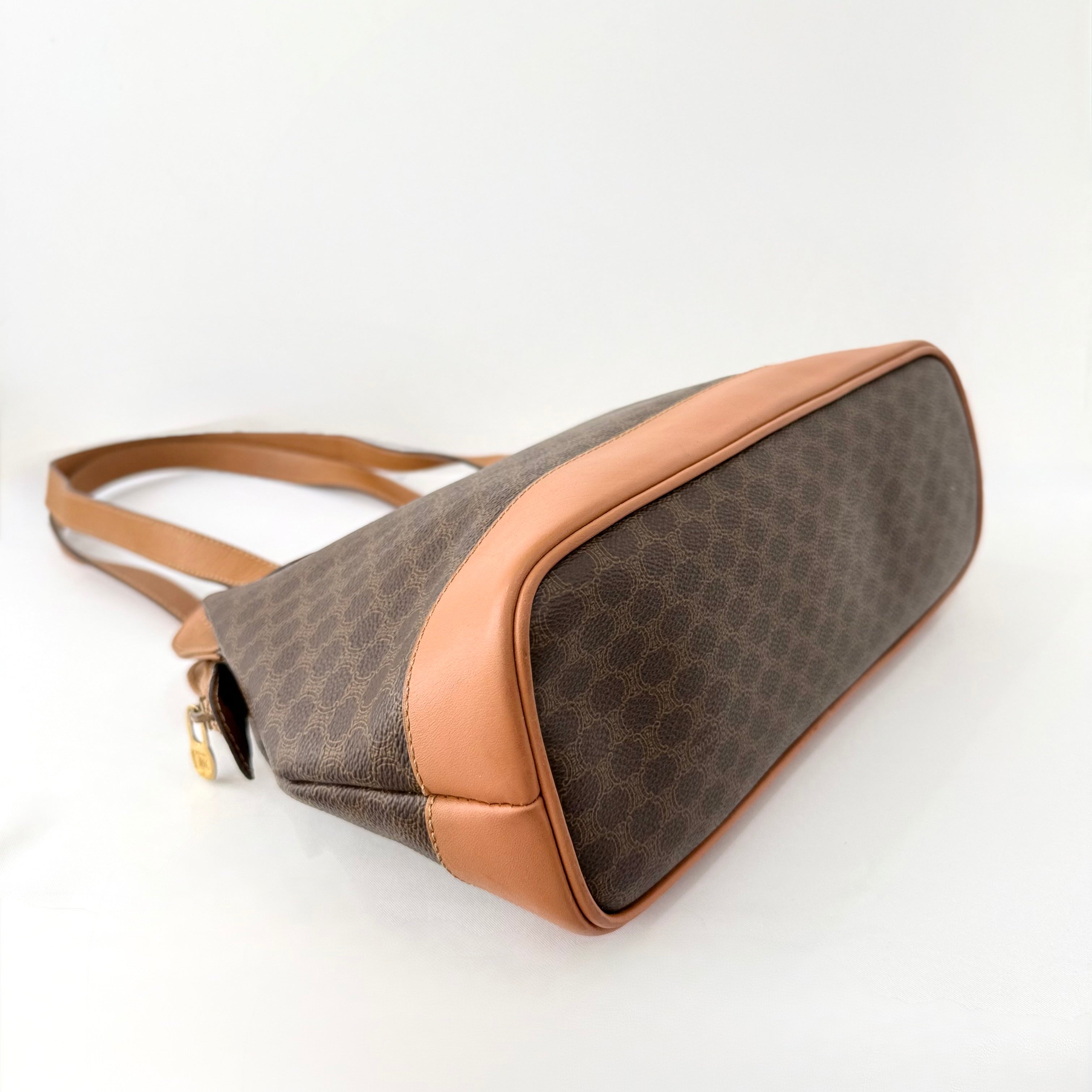 Celine Triomphe Macadam Vintage Shoulder Bag