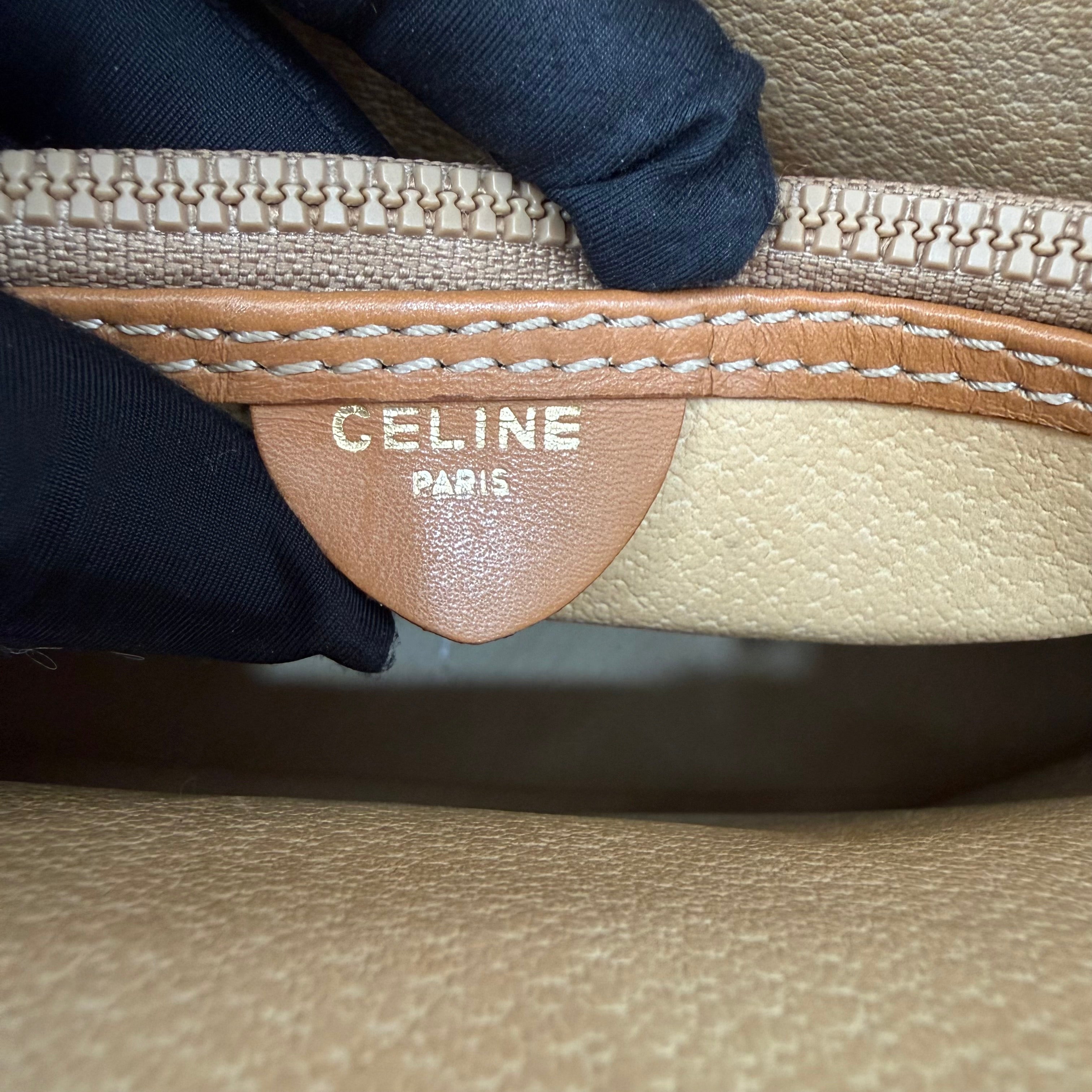 Celine Triomphe Macadam Vintage Shoulder Bag