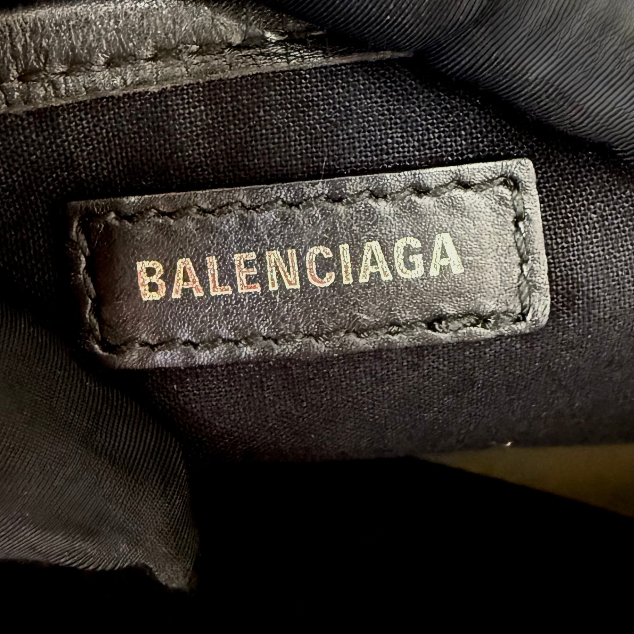 Balenciaga Cabas Tote Bag Canvas/Calfskin Beige/Black