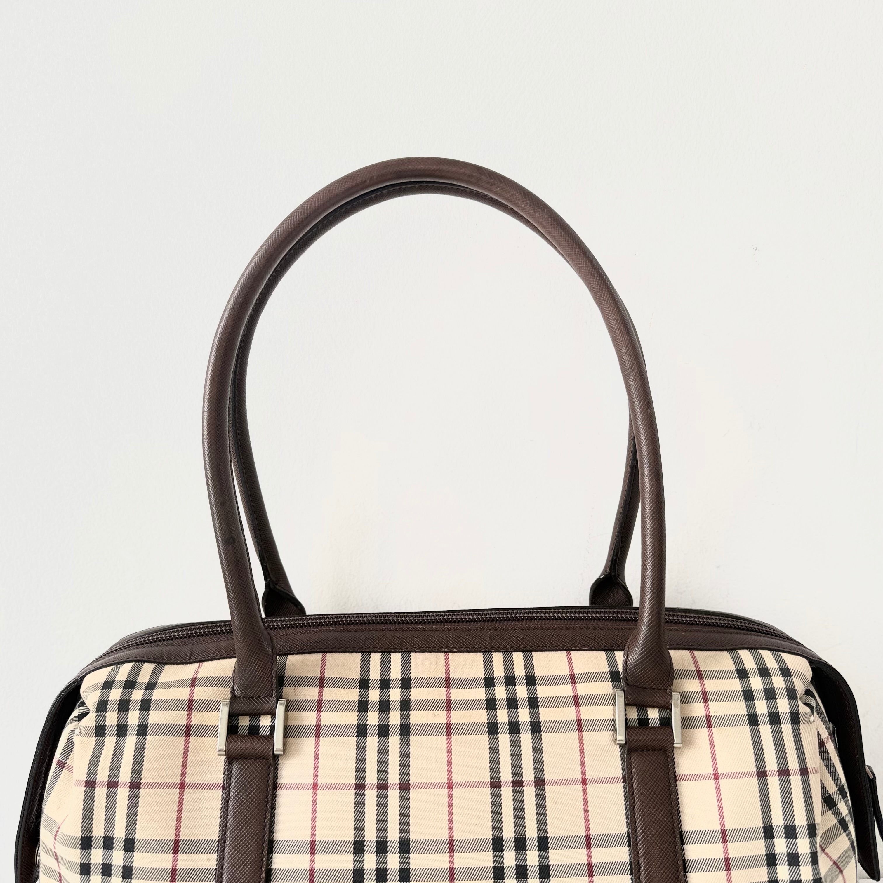 Burberry Nova Check Boston Shoulder Bag