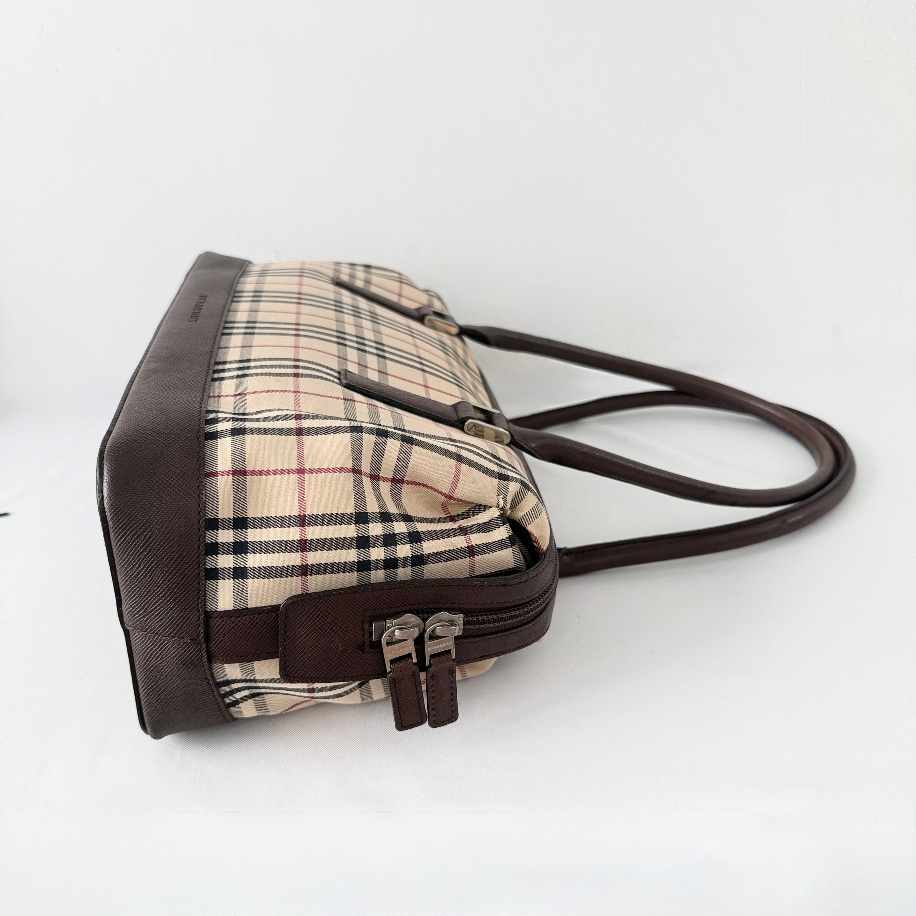Burberry Nova Check Boston Shoulder Bag