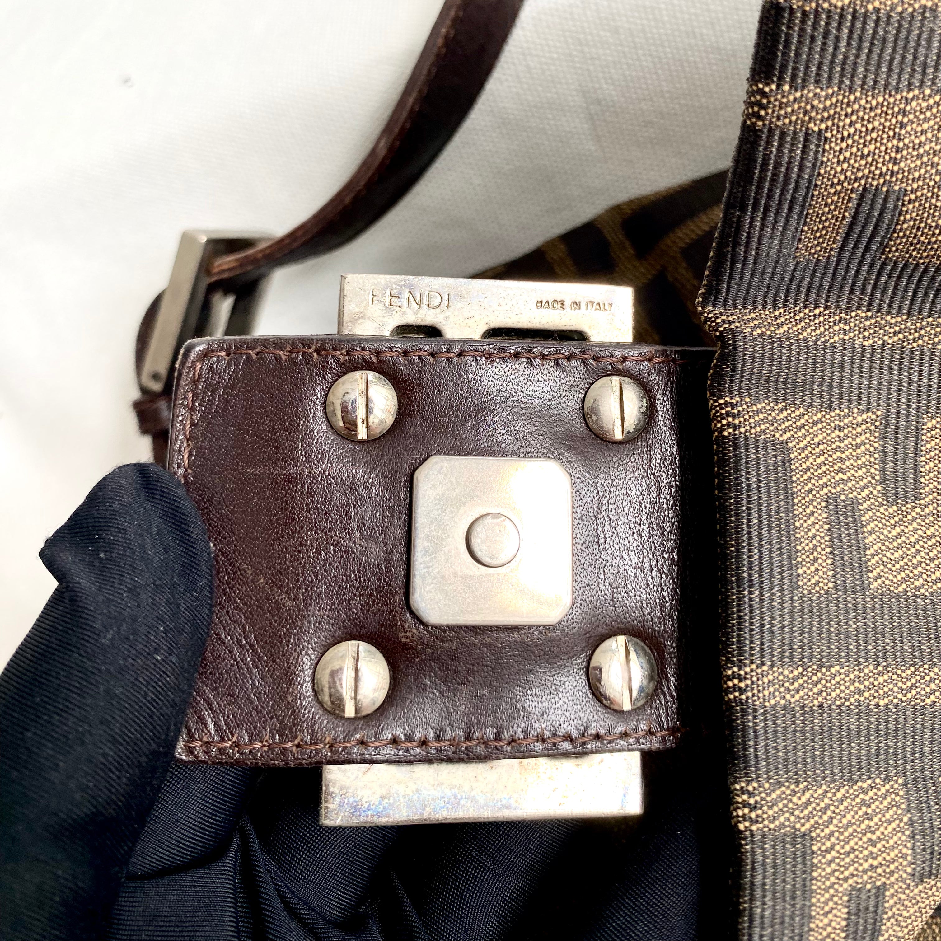 Fendi Zucca Mamma Baguette Shoulder Bag