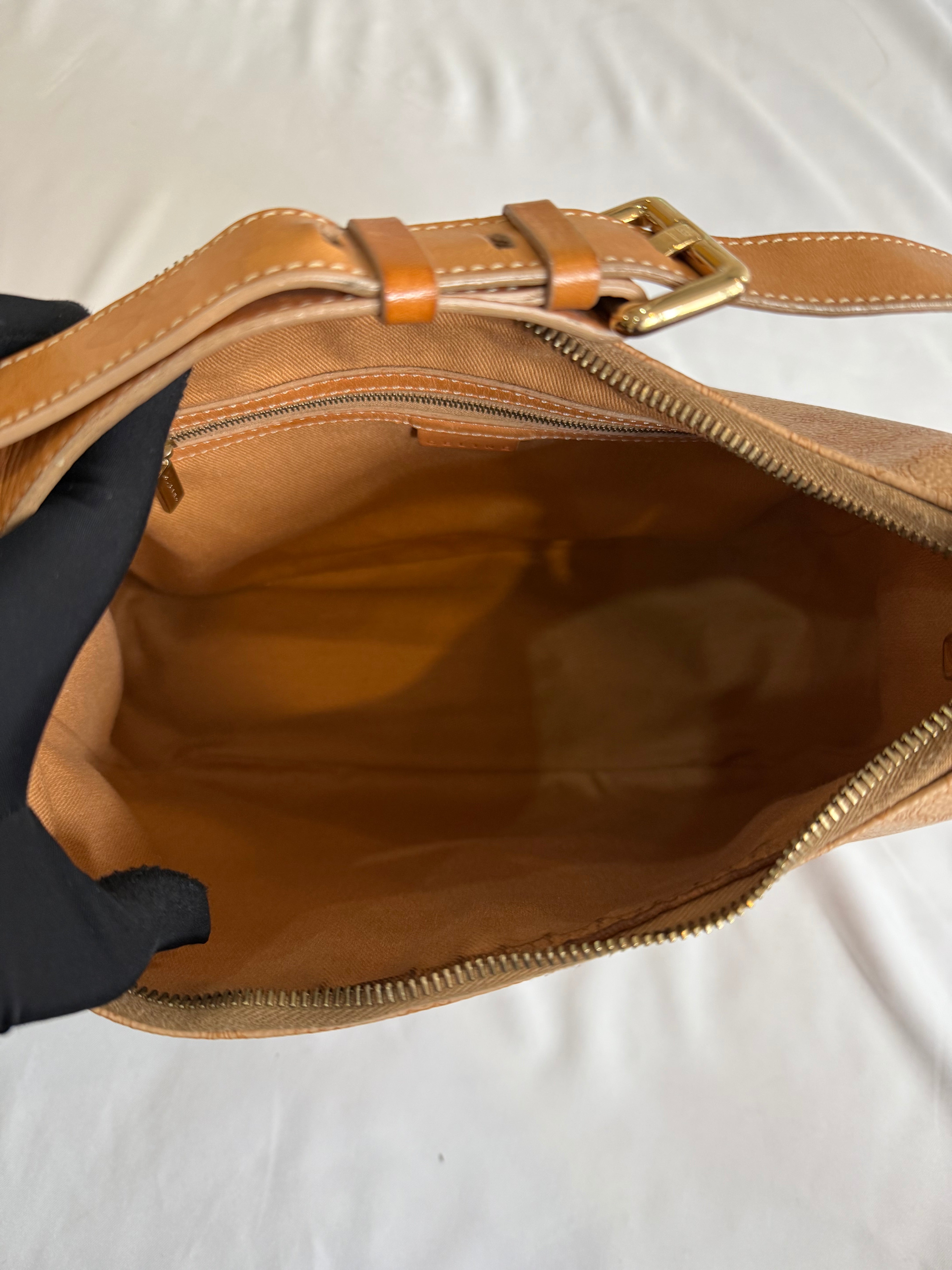 Celine Brown Macadam Shoulder Bag