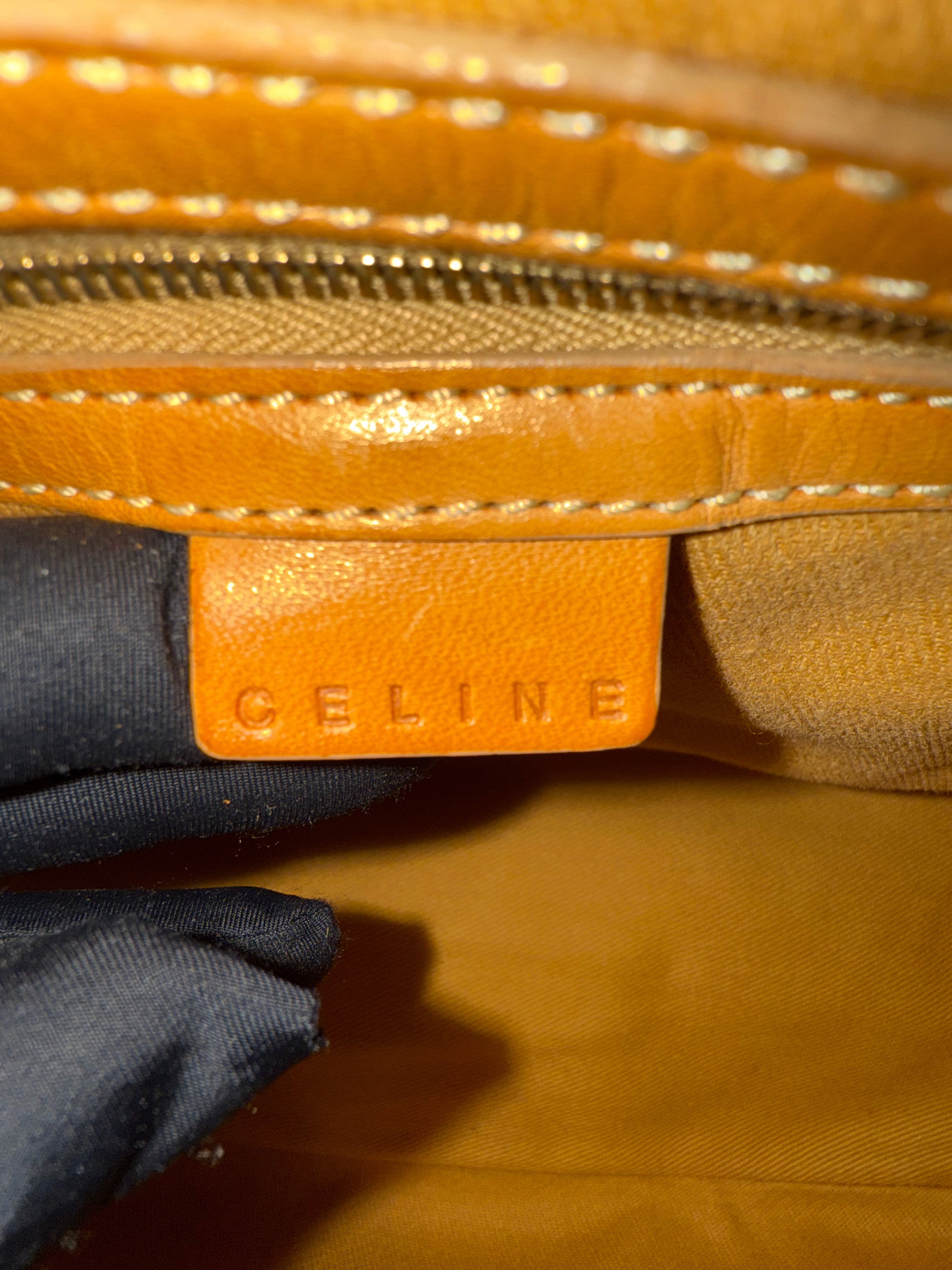 Celine Brown Macadam Shoulder Bag