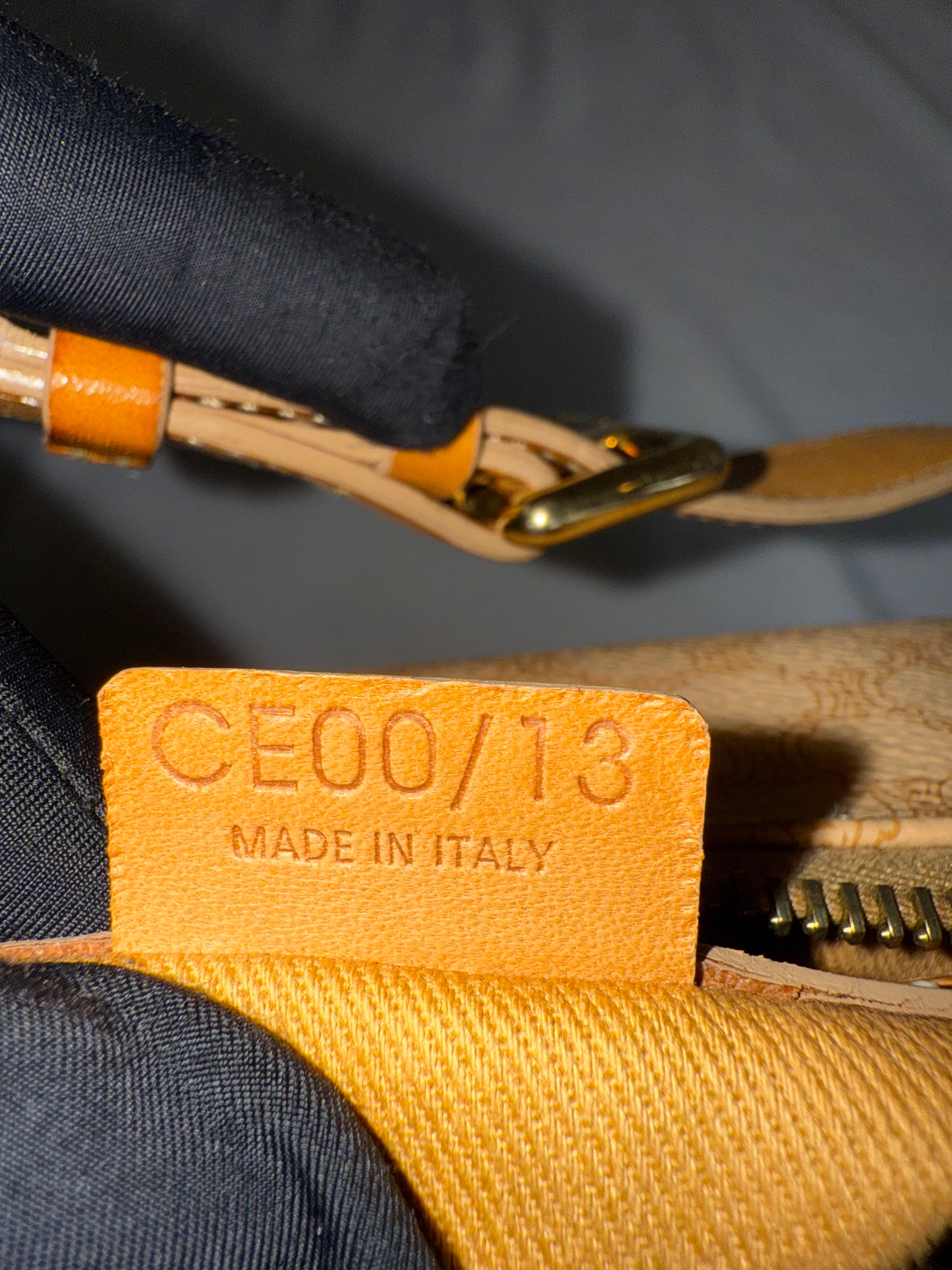 Celine Brown Macadam Shoulder Bag