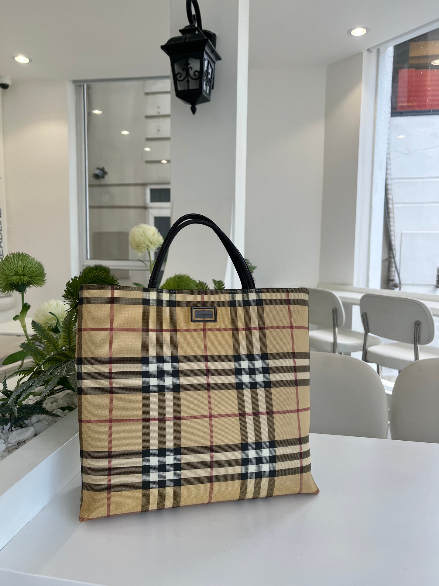 BURBERRY Vintage London Nova Check Tote Bag