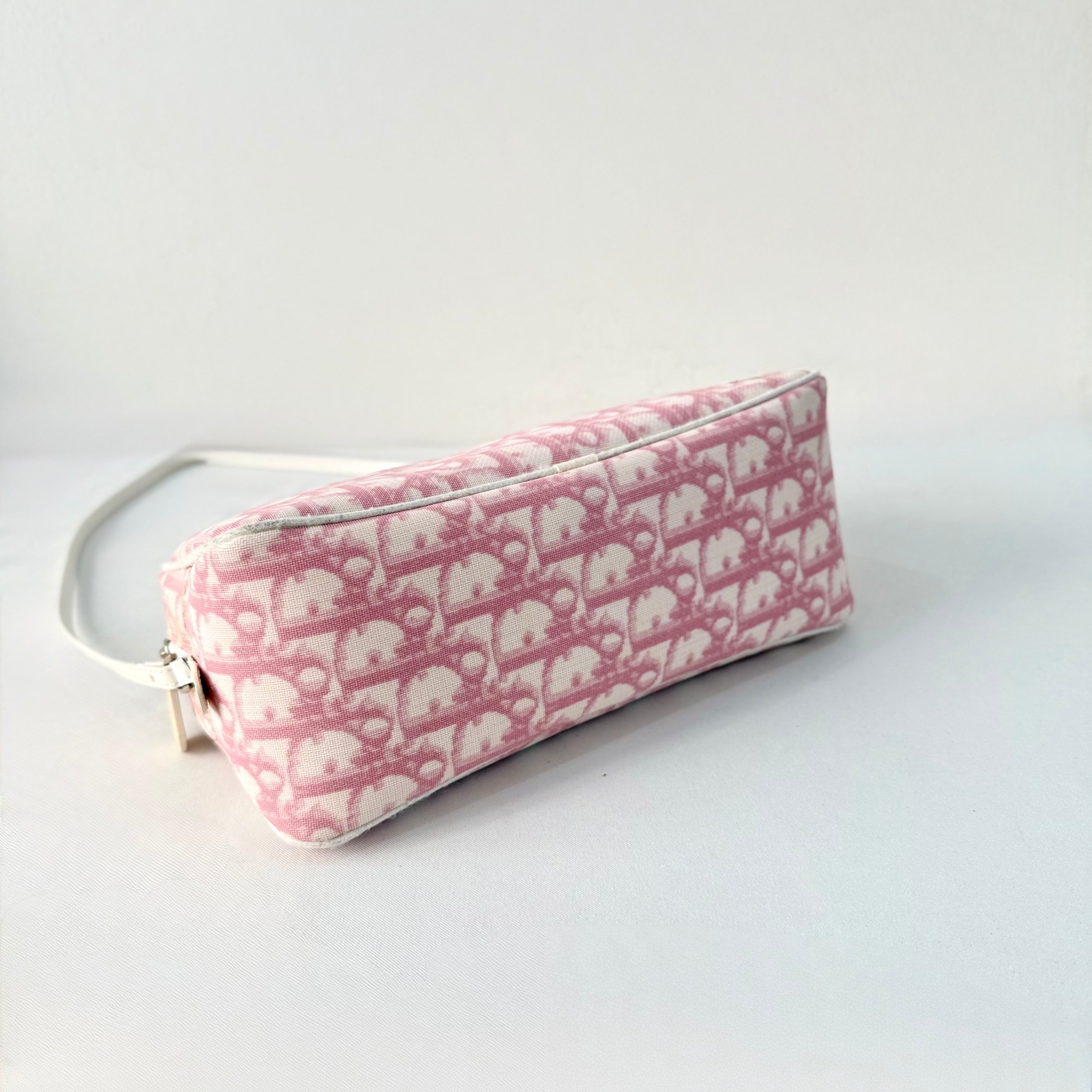 Christian Dior Girly Pink Trotter Monogram Shoulder Bag
