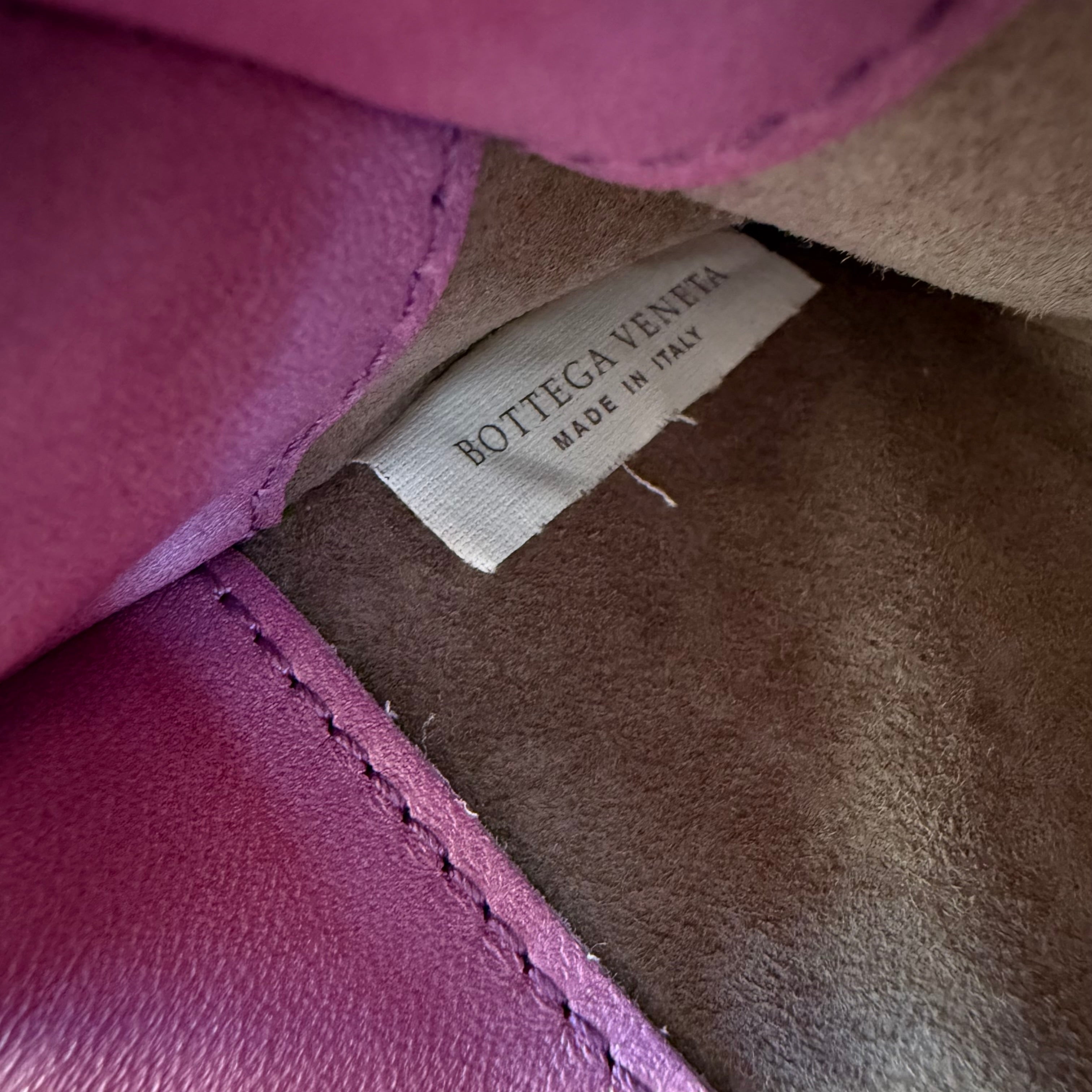 Bottega Veneta Pink Nappa Intrecciato Olimpia Knot Crossbody