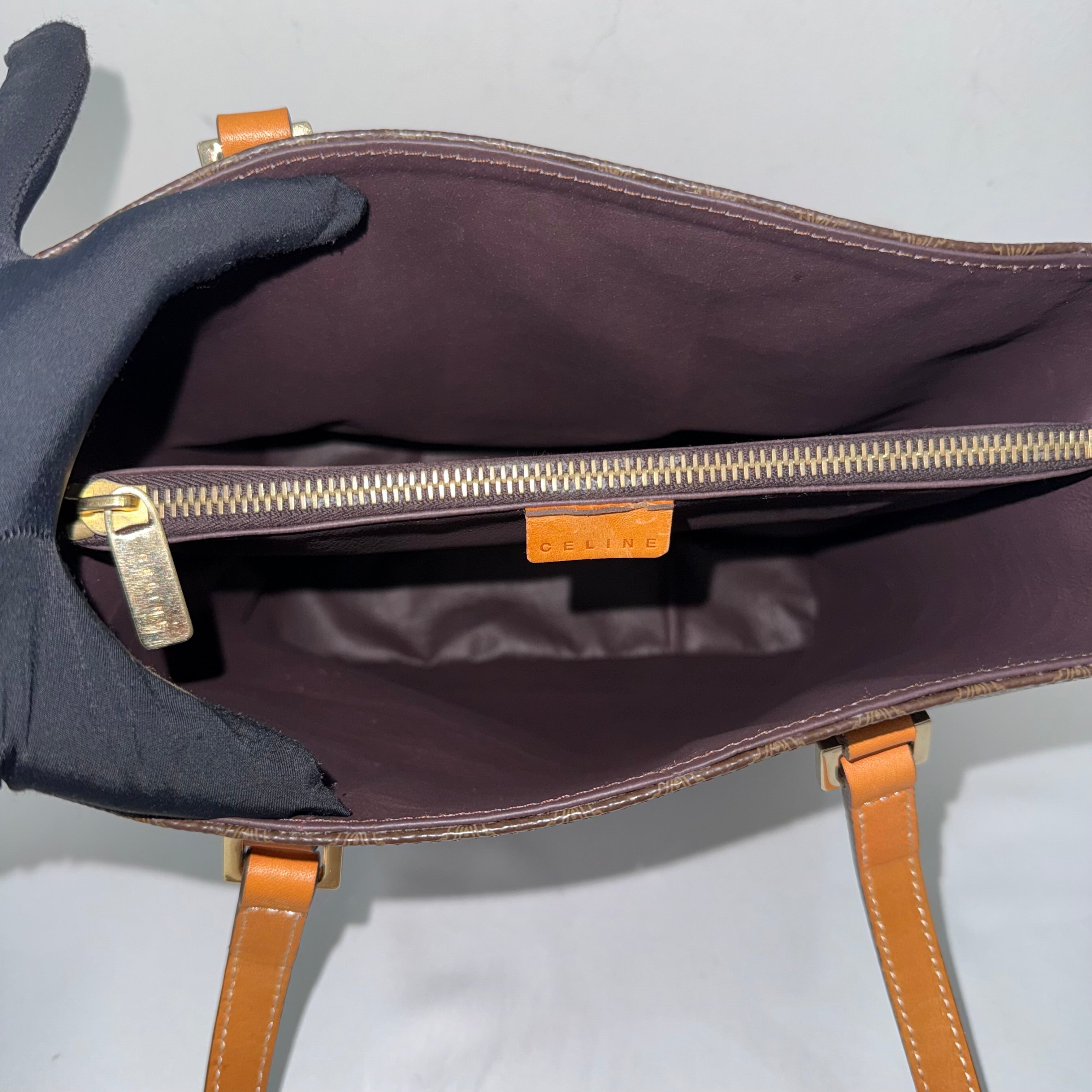 Celine Brown Macadam Triomphe Tote bag