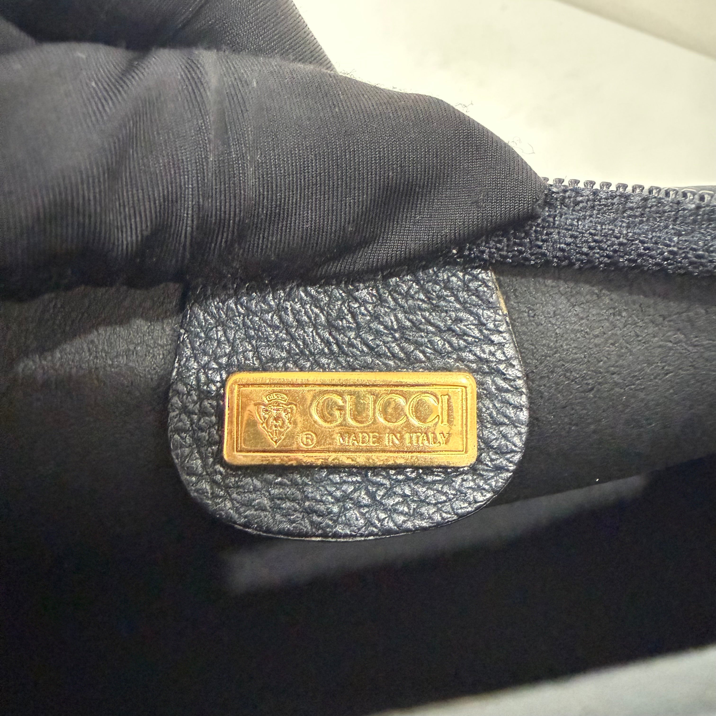 Gucci GG Supreme Navy Blue Pochette