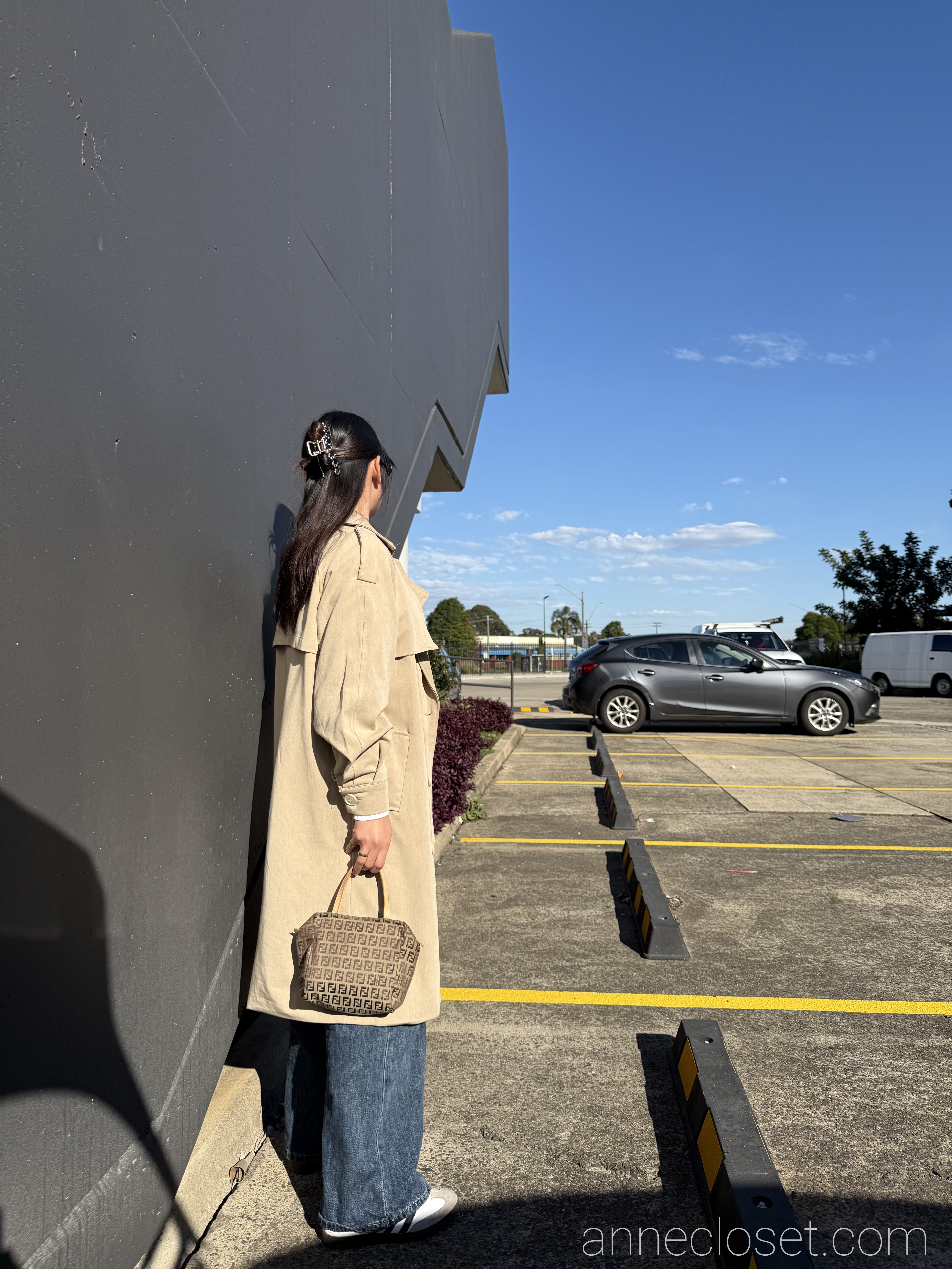 Fendi Vintage Brown Zucchino Canvas Handbag Brown