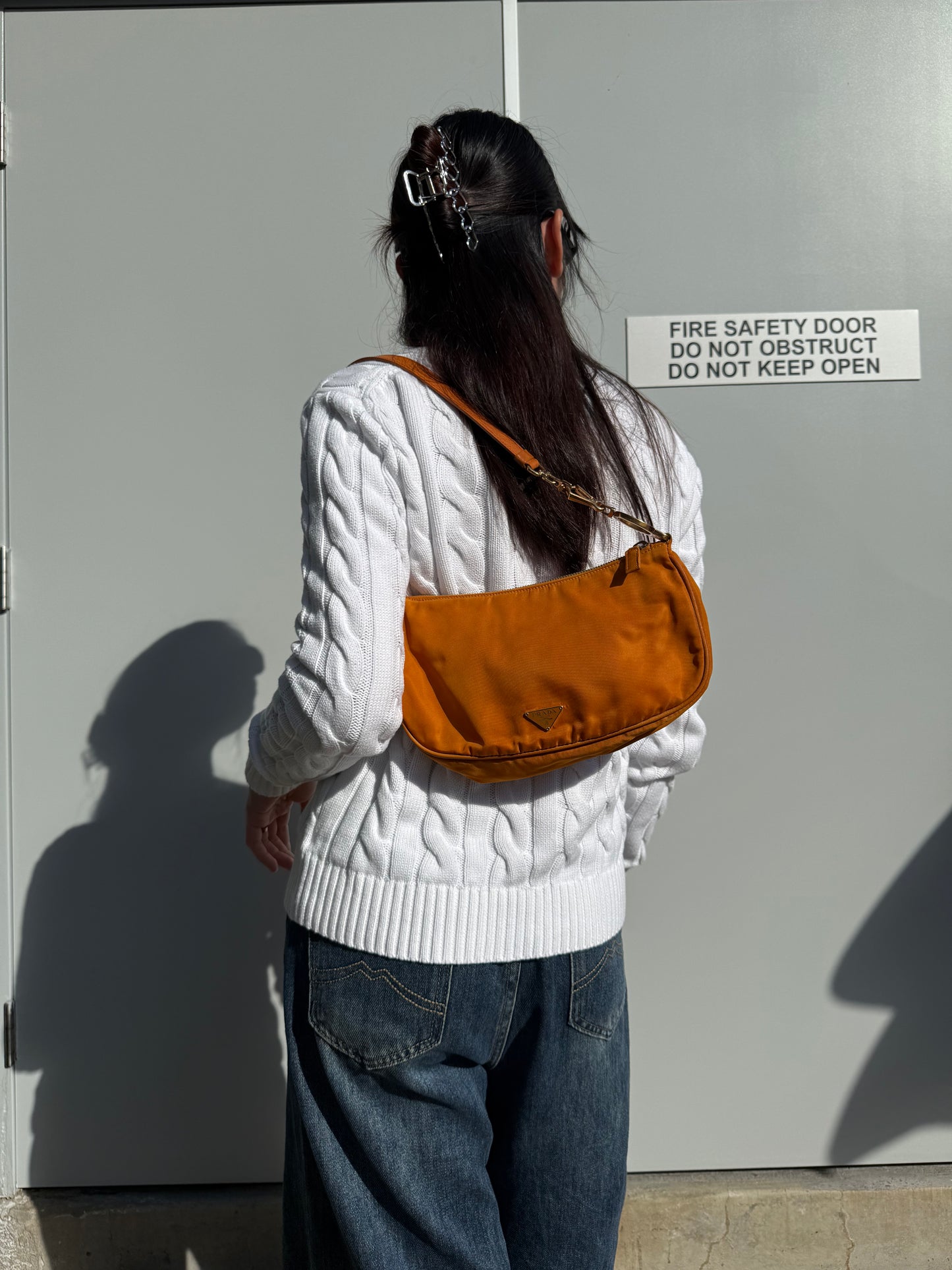 Prada Vintage Orange Shoulder Bag