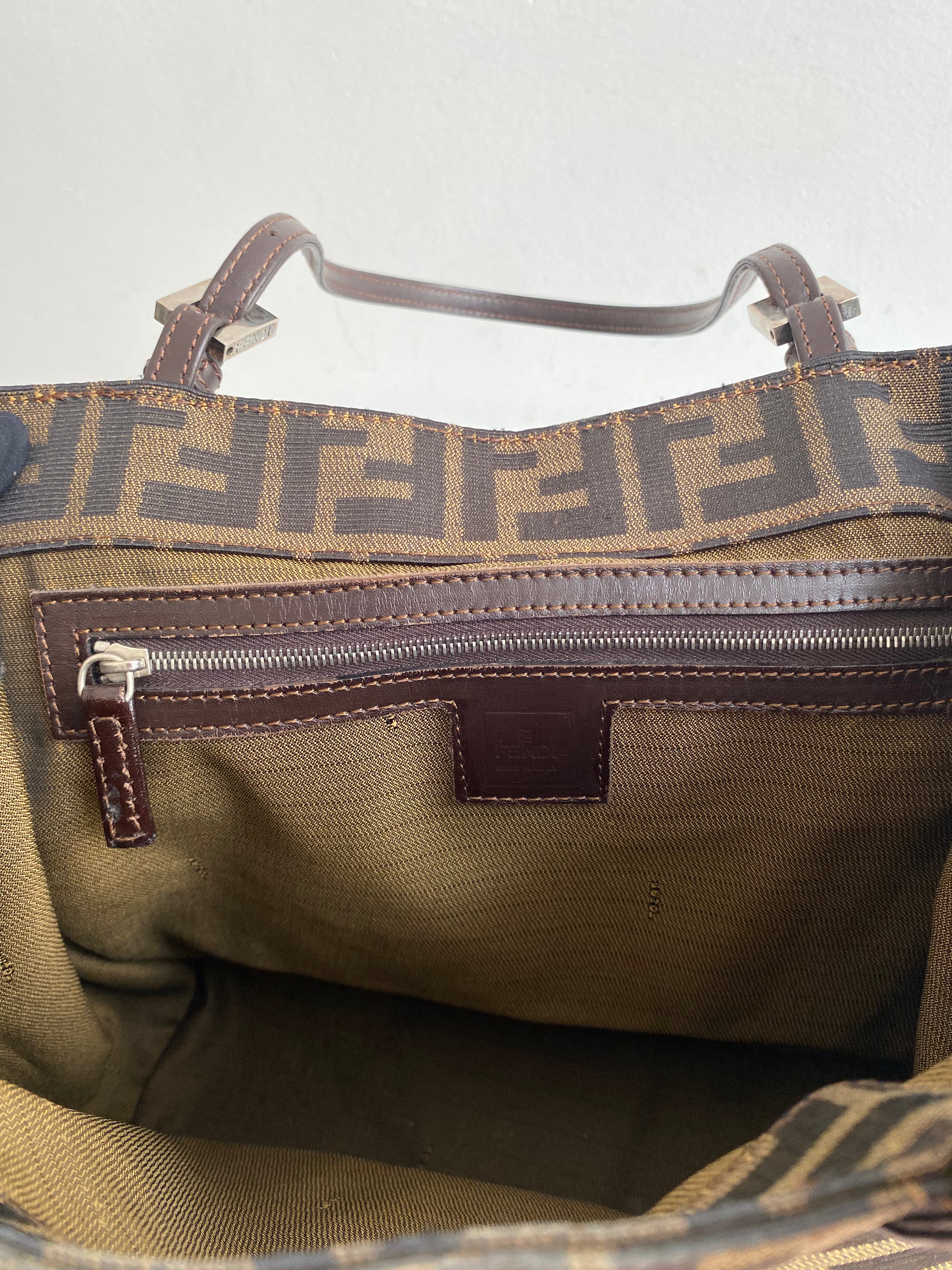 Fendi Zucca Brown Shoulder Bag