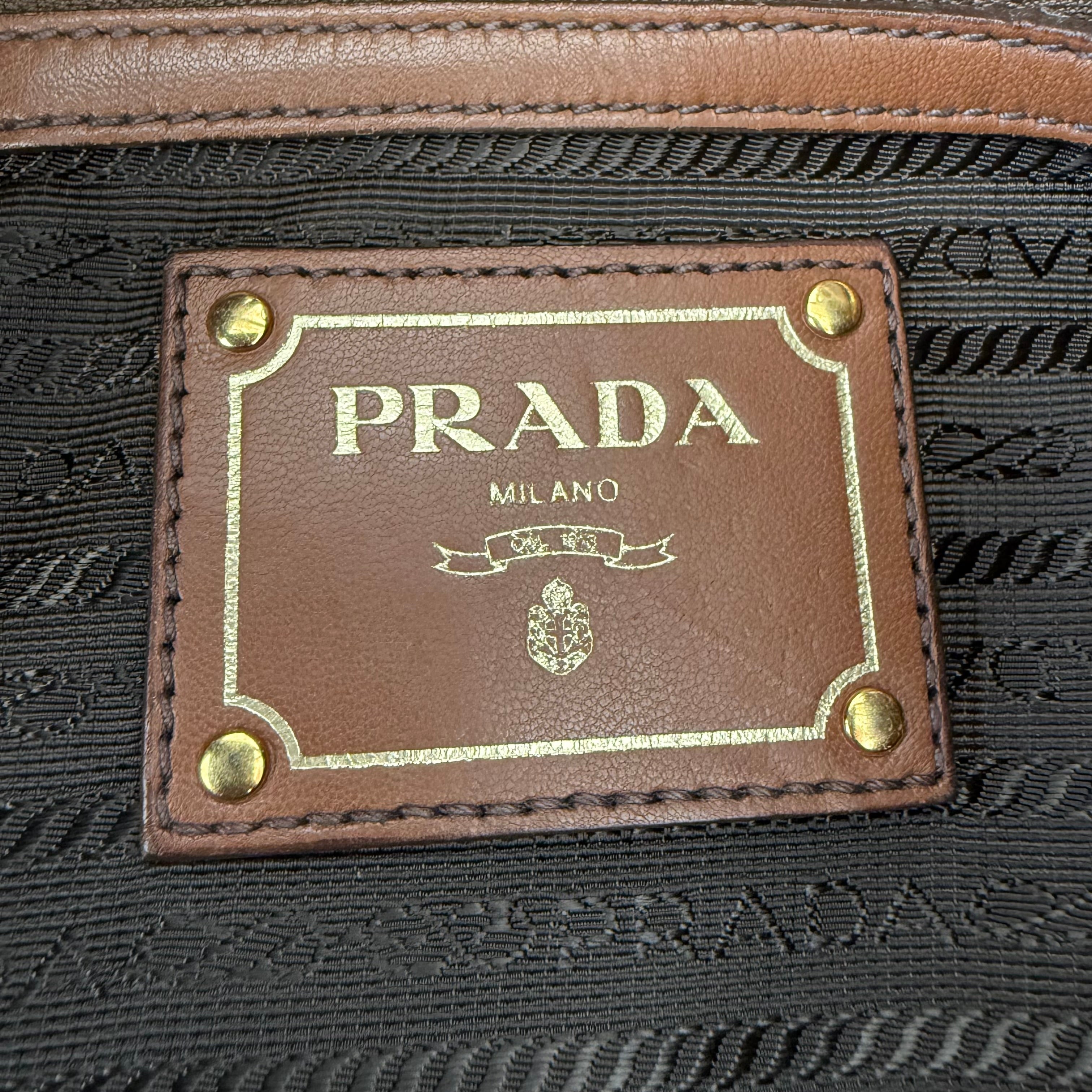 PRADA Nappa Leather Bow Satchel Bag