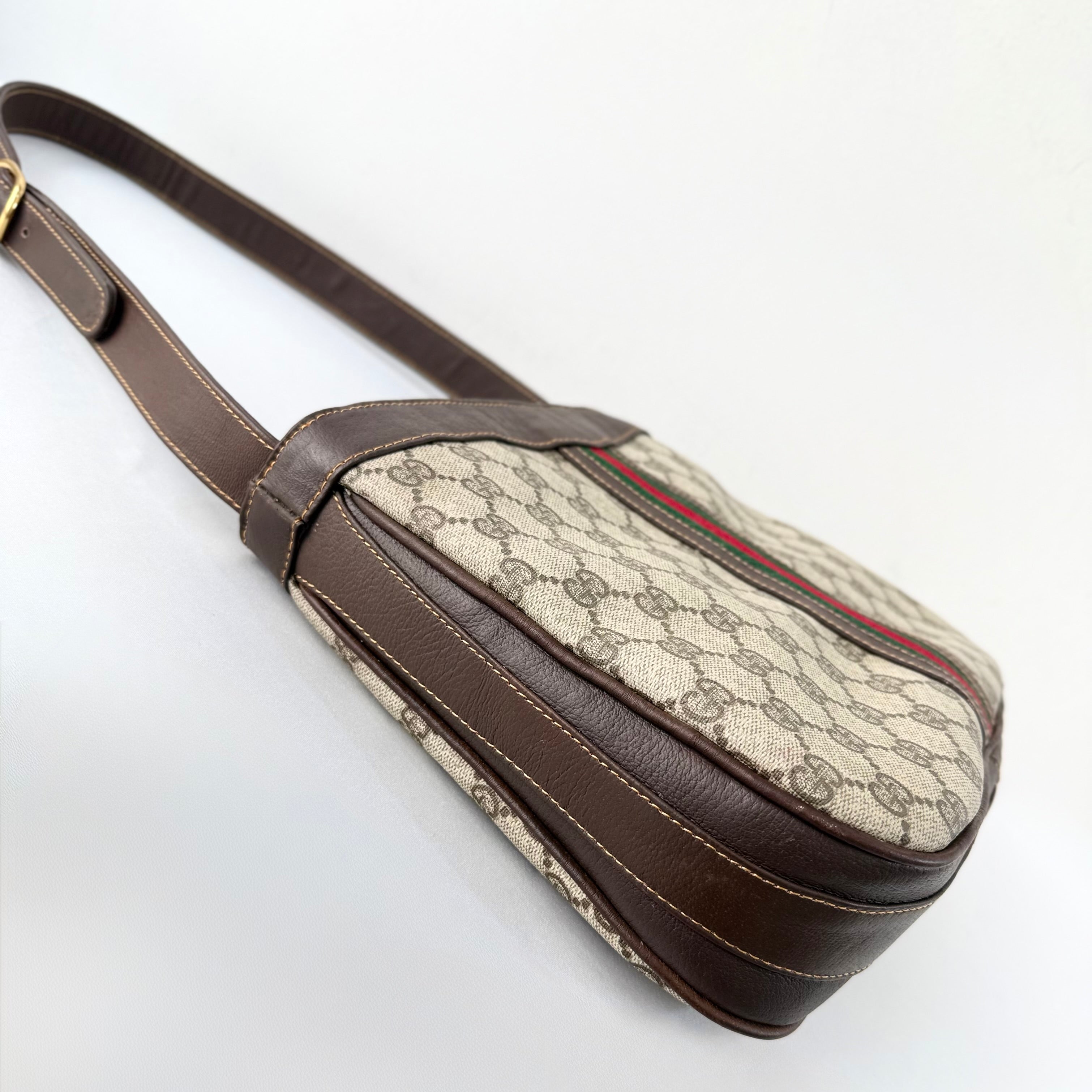 Gucci GG Supreme Web Sherry Line Shoulder Bag