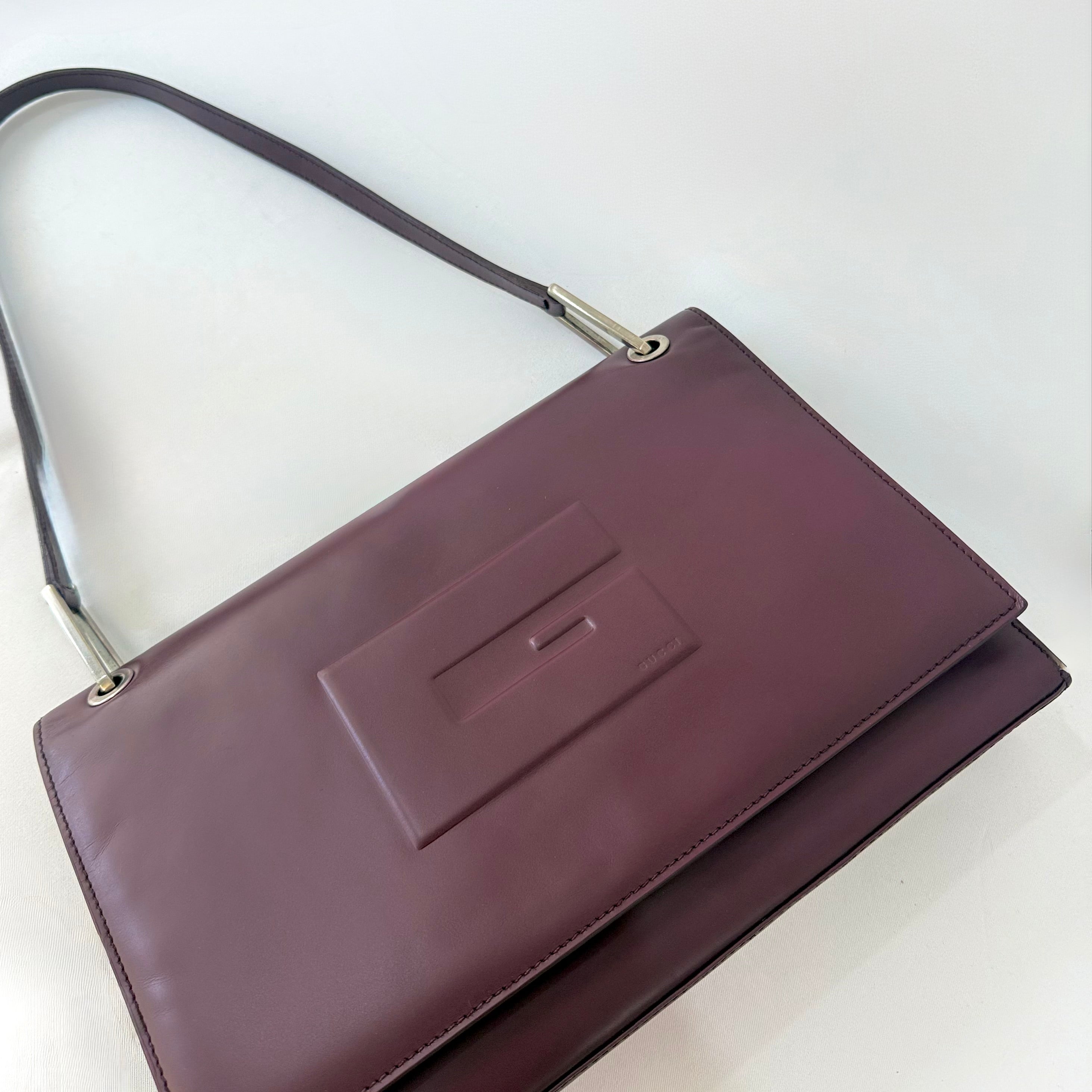 Gucci G Patent Leather Shoulder Bag