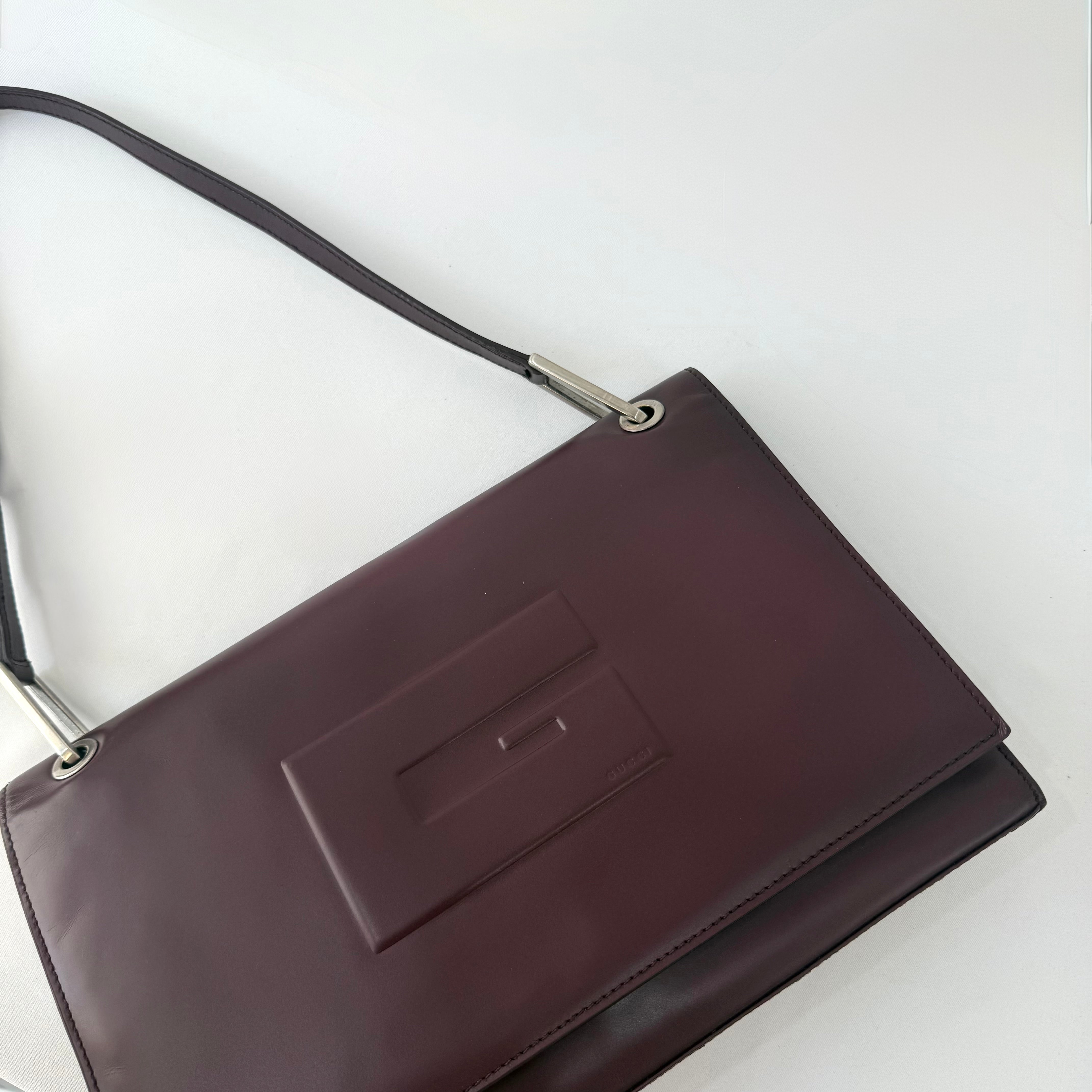 Gucci G Patent Leather Shoulder Bag