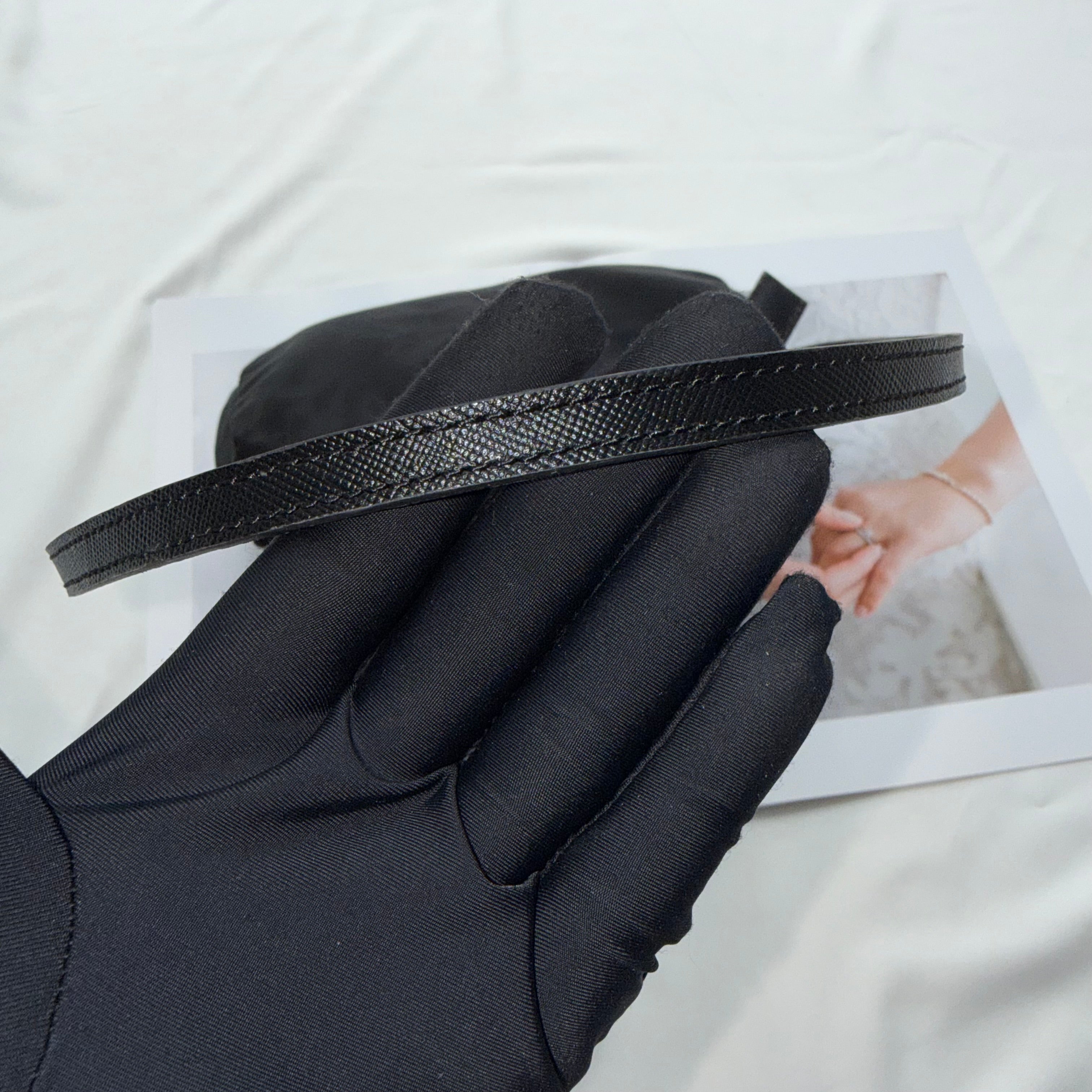 Prada Black Nylon Pochette Bag