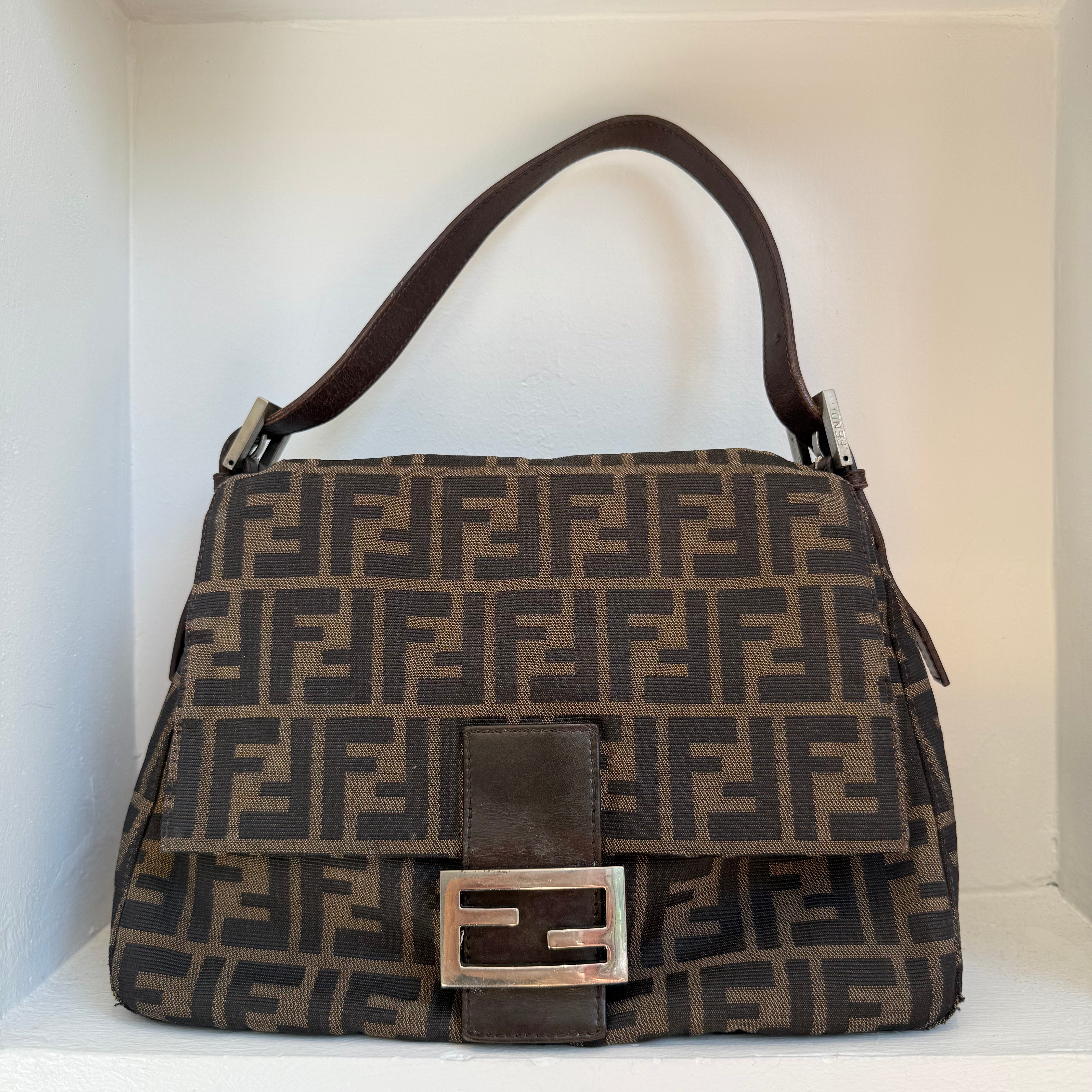 Fendi Zucca Mamma Baguette Shoulder Bag