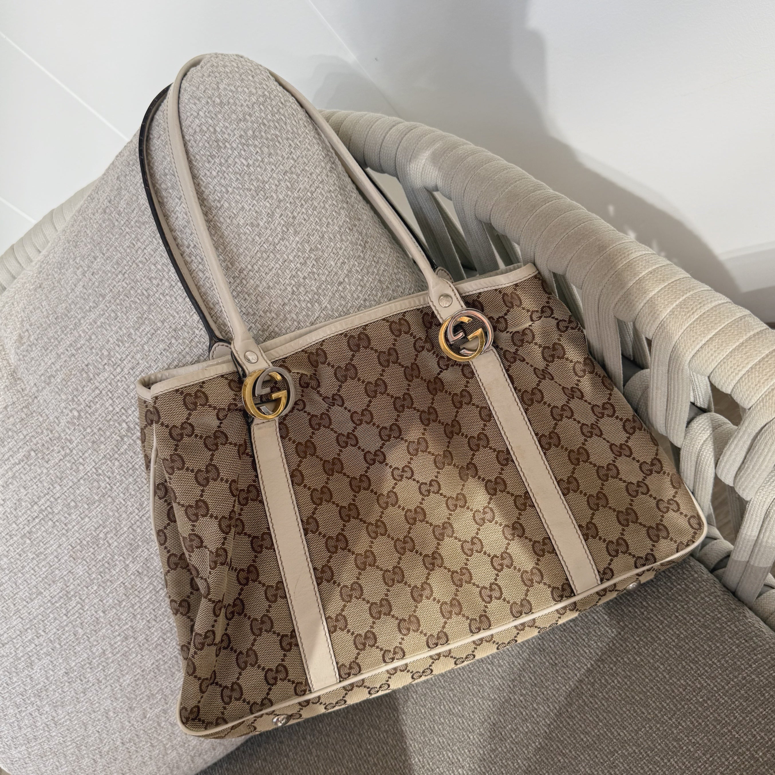 Gucci GG Canvas Twins Tote Bag