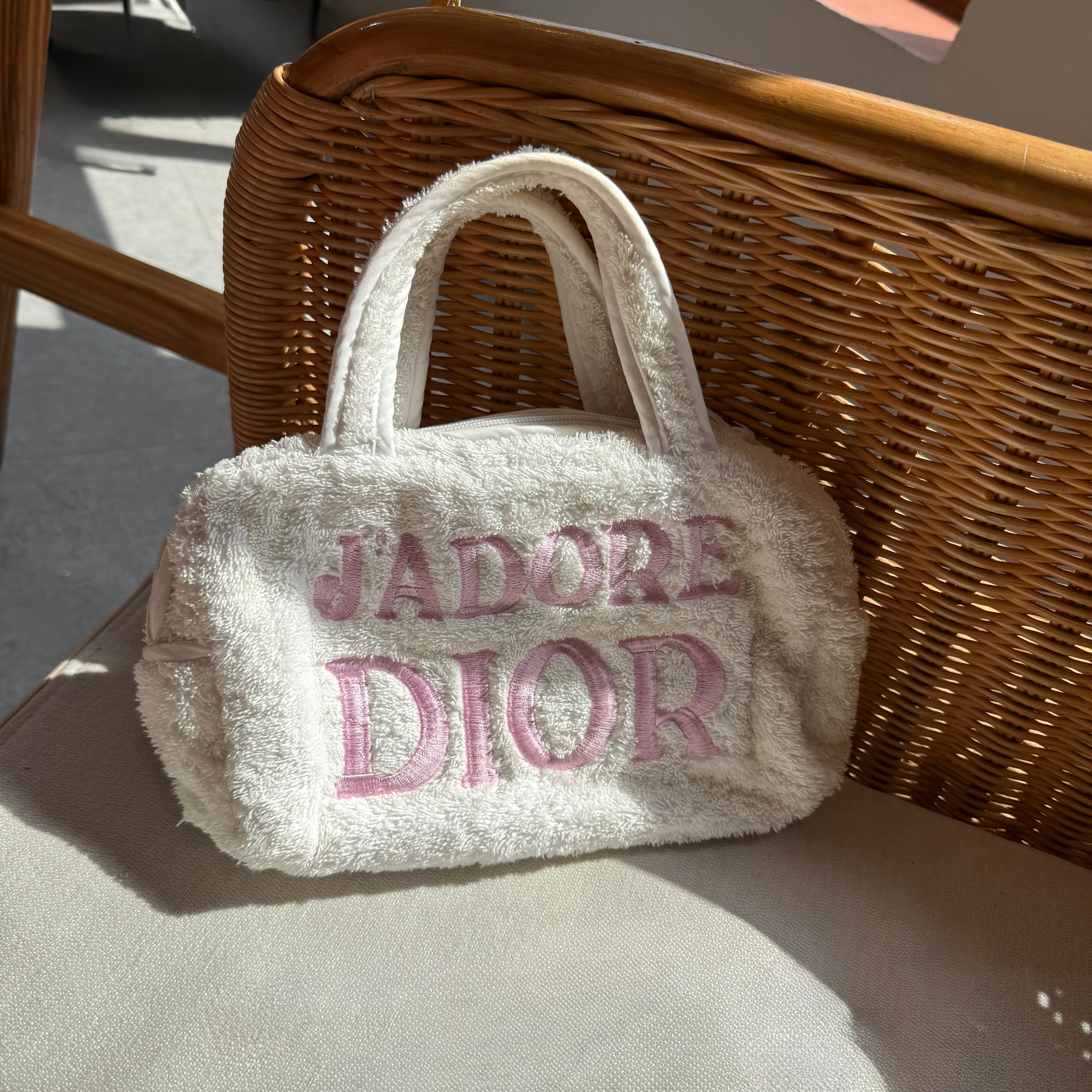 Dior Vintage Jadore Terry Cloth Hand Bag