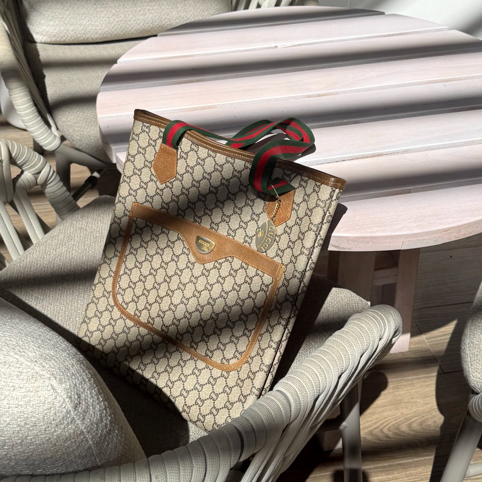 Gucci Sherry Line Tote in GG Plus Canvas