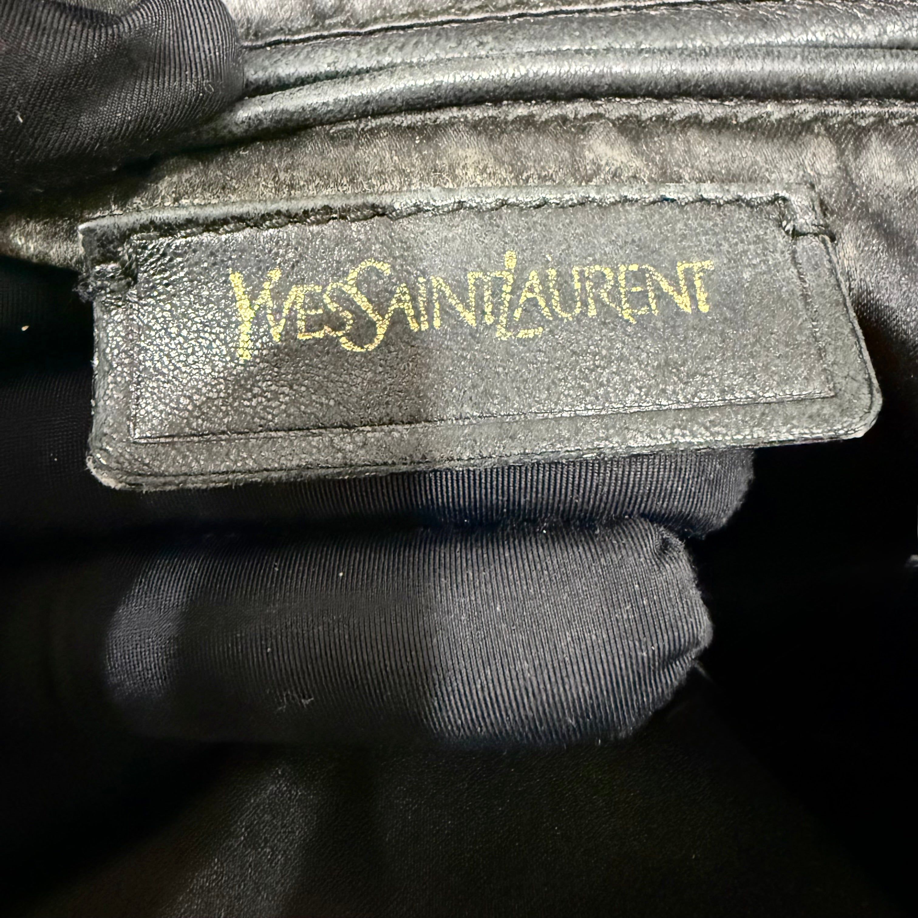 YVES SAINT LAURENT BLACK MUSE TOTE BAG