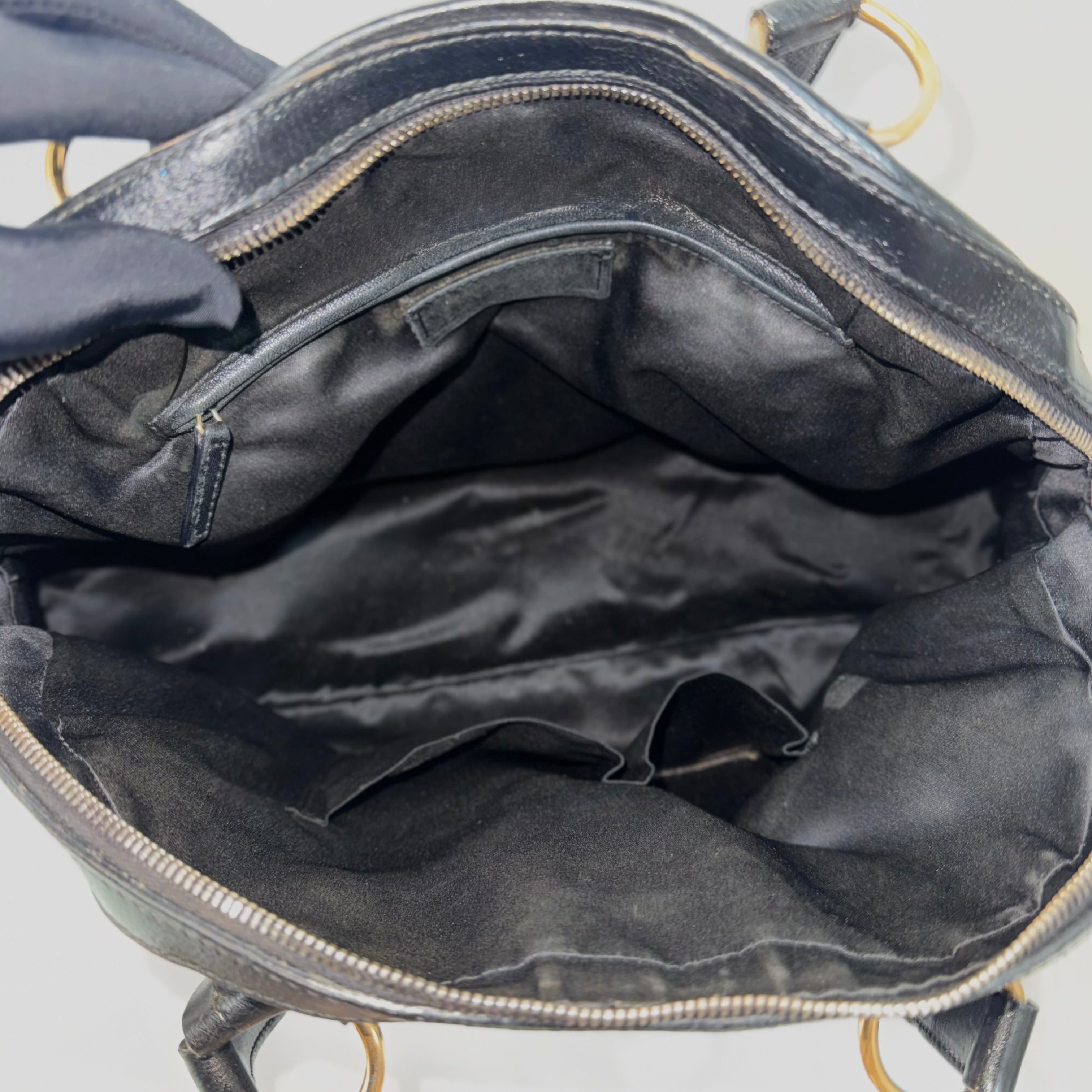 YVES SAINT LAURENT BLACK MUSE TOTE BAG