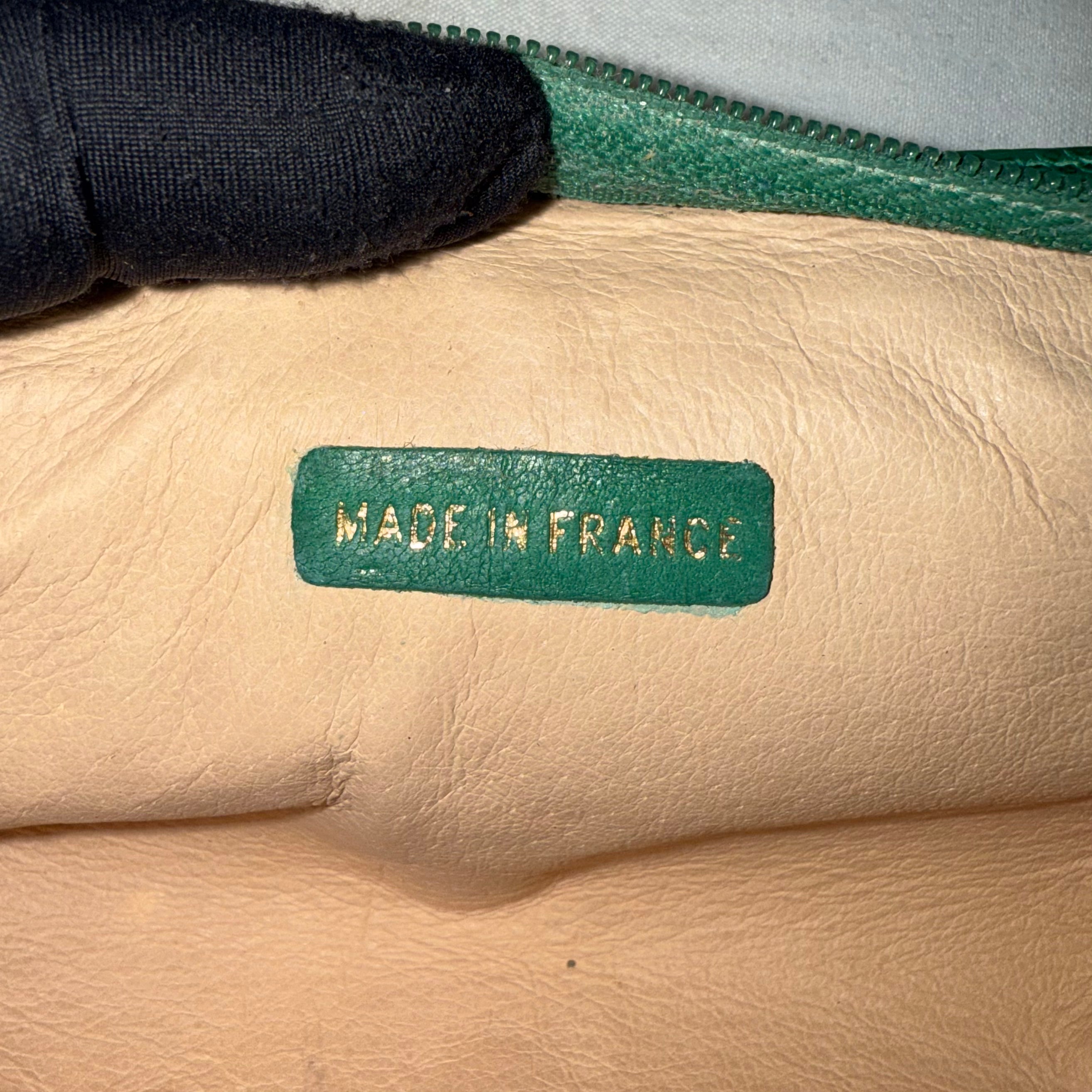 Chanel Green Caviar Pouch