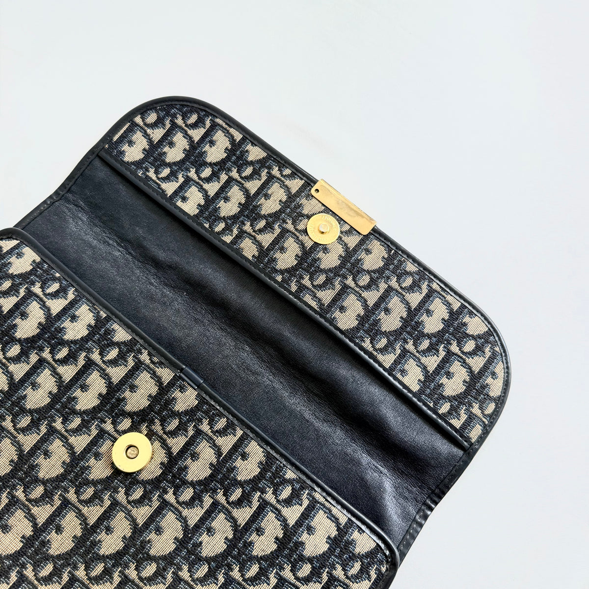 Christian Dior Blue Trotter Monogram Canvas Handbag