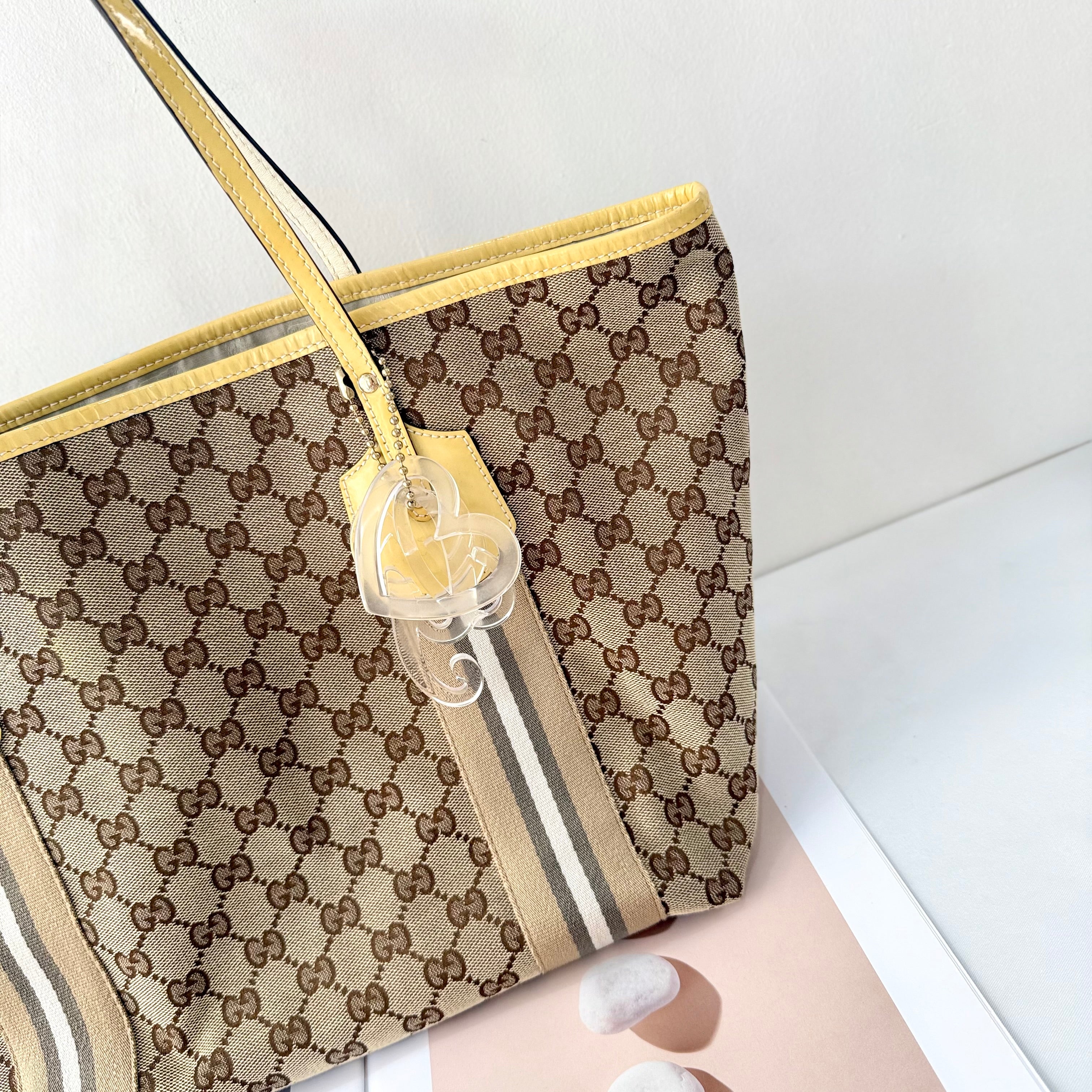 Gucci GG Canvas Canvas Web Jolie Tote