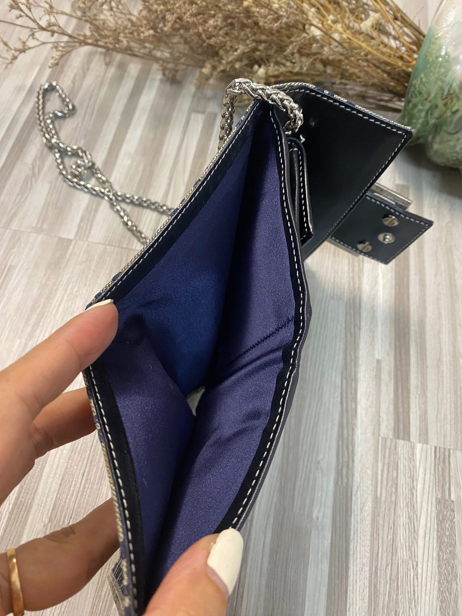 FENDI Vintage Zucca Canvas Leather Folding Wallet