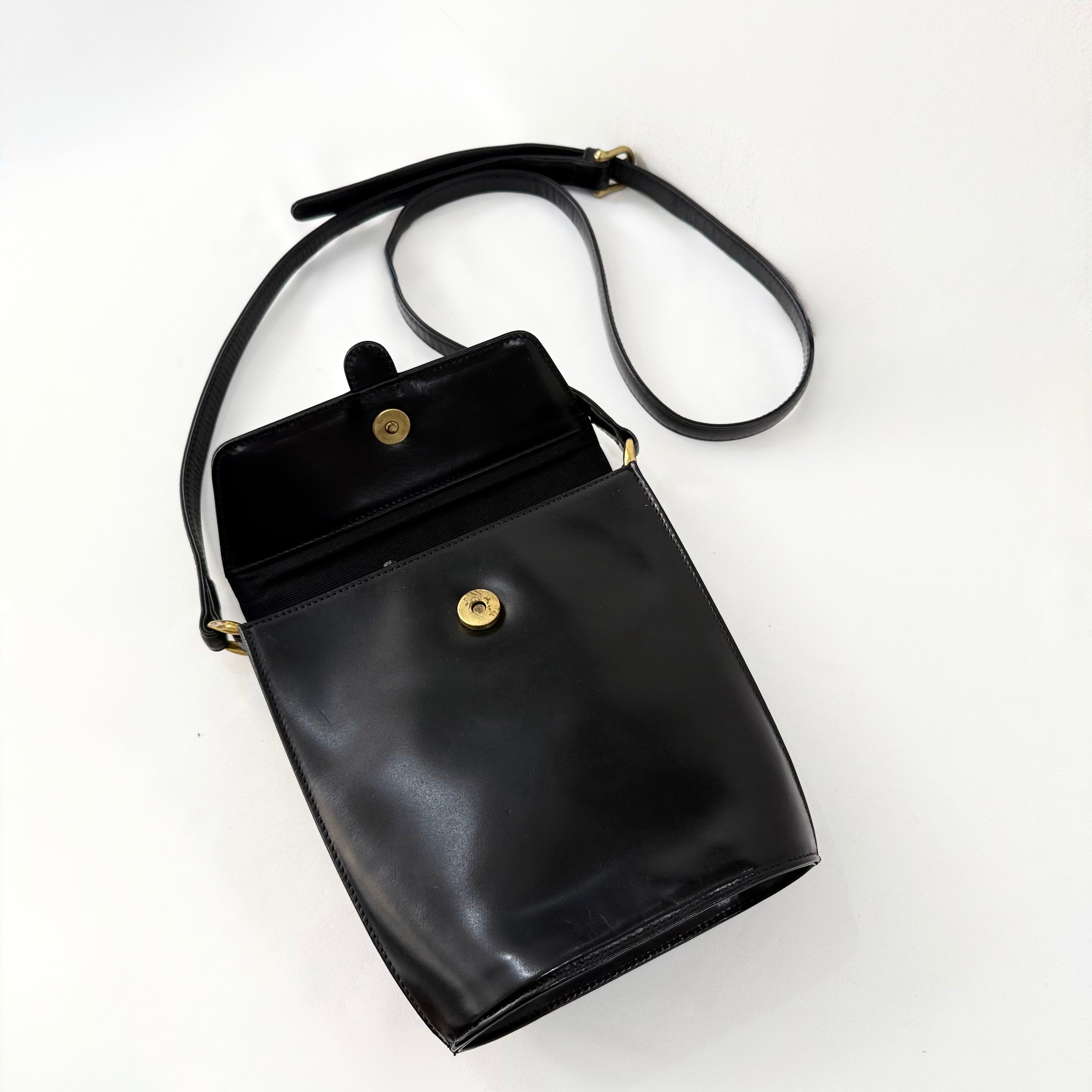 Dolce & Gabbana Black Patent Leather Bucket Bag