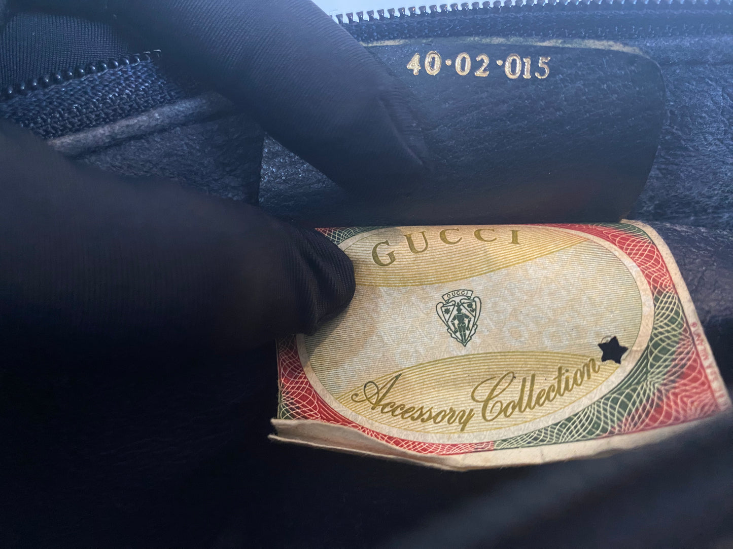 GUCCI GG Canvas Leather Sherry Line Satchel Bag