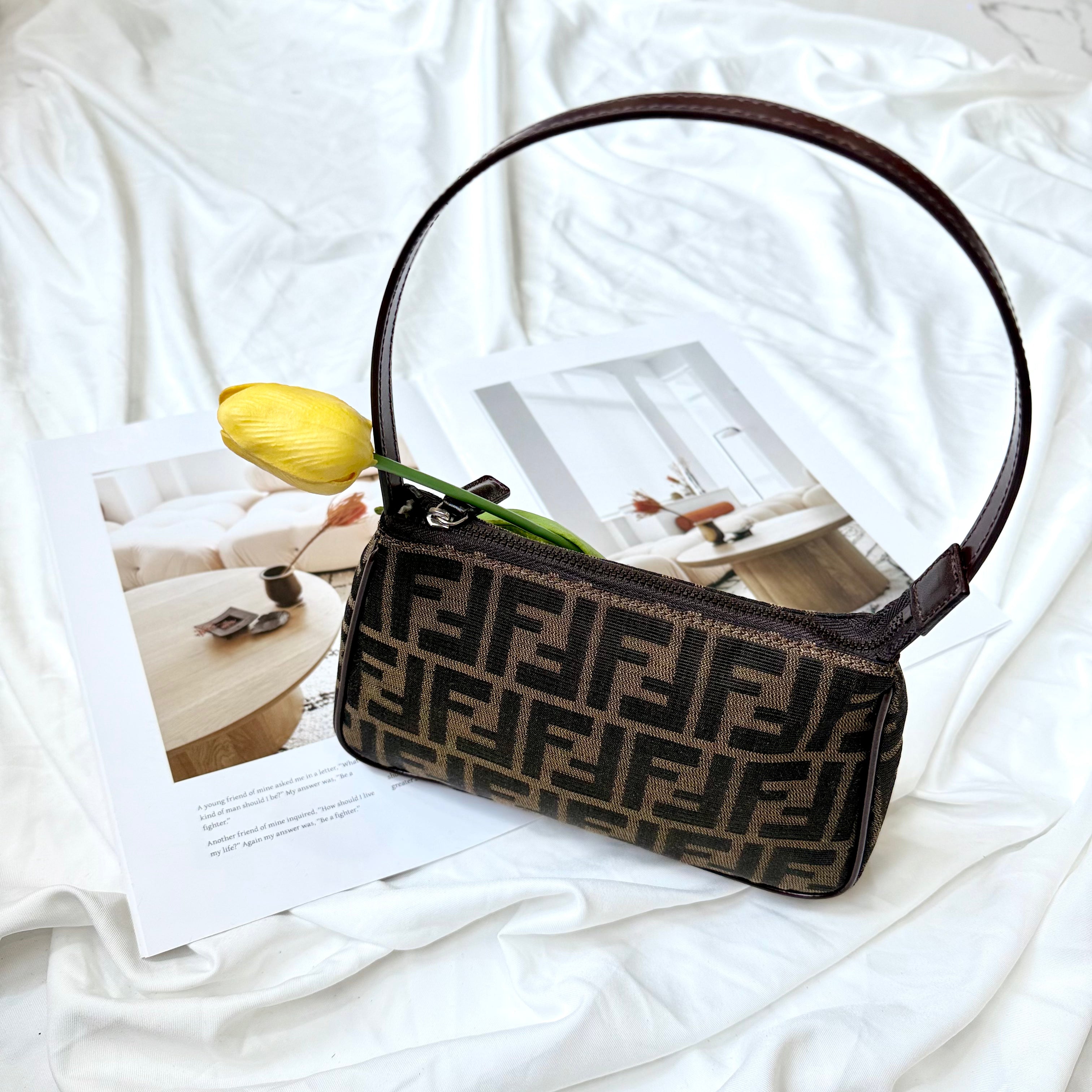 Fendi Zucca Pochette Bag