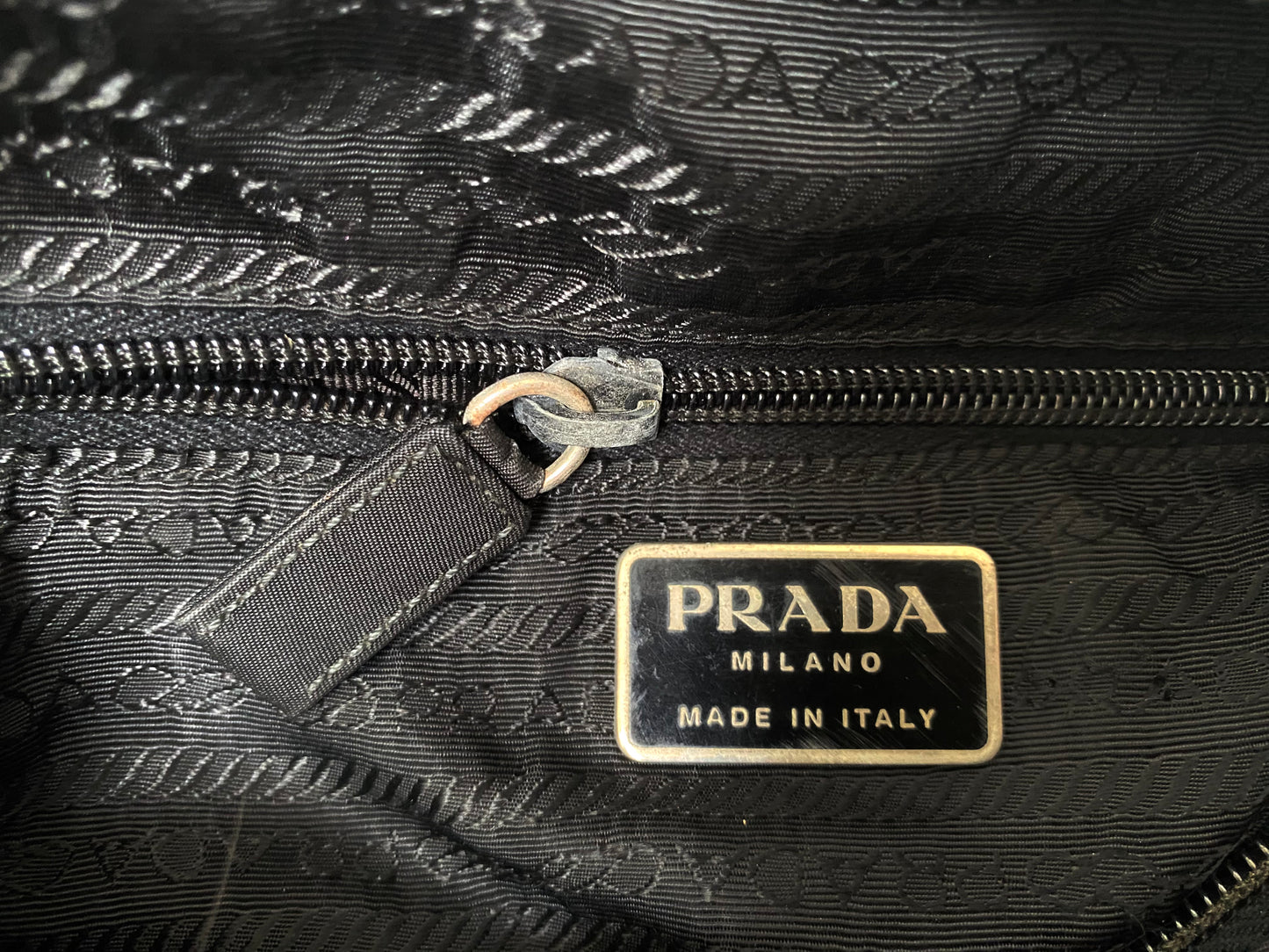 PRADA Black Tessuto Nylon Tote Bag