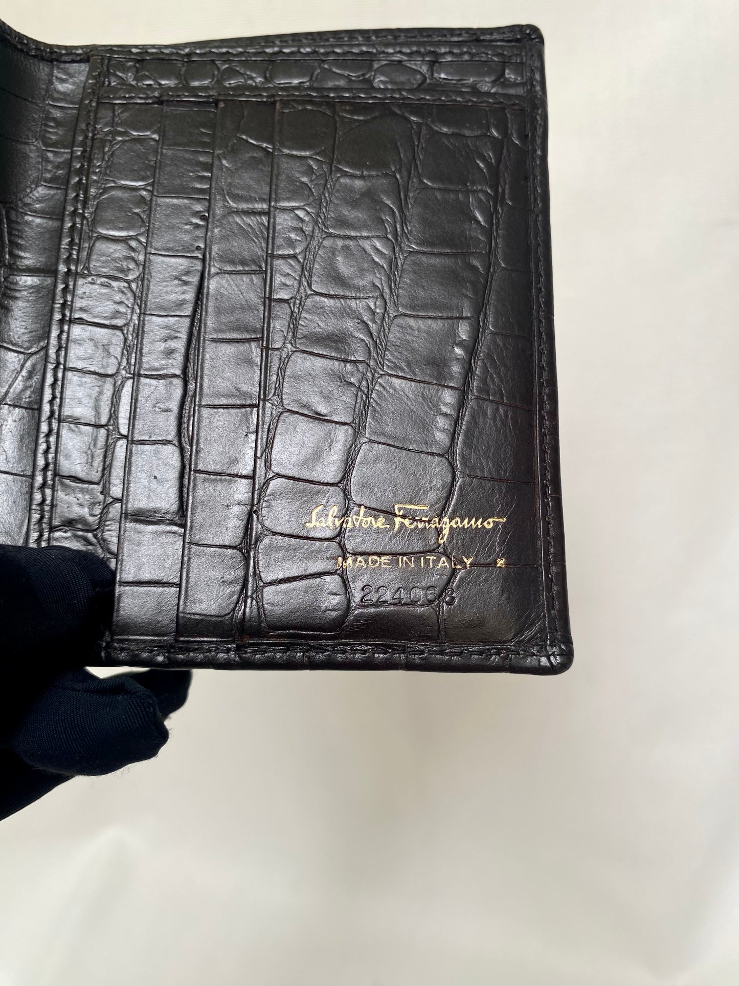 Salvatore Ferragamo Vera Croc Wallet
