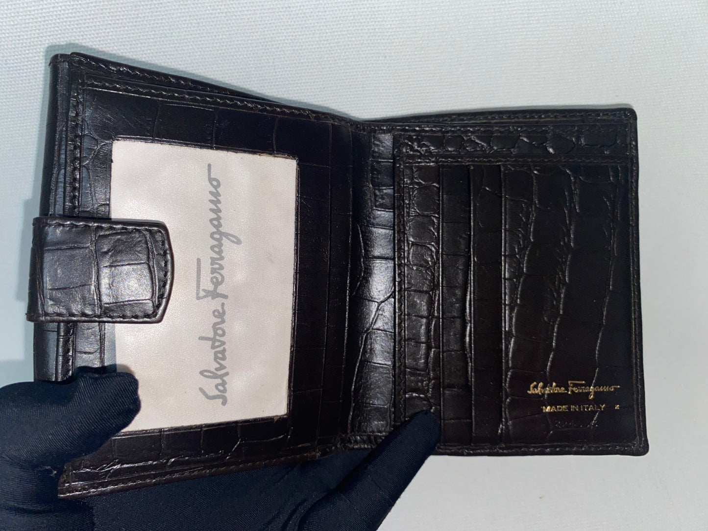 Salvatore Ferragamo Vera Croc Wallet