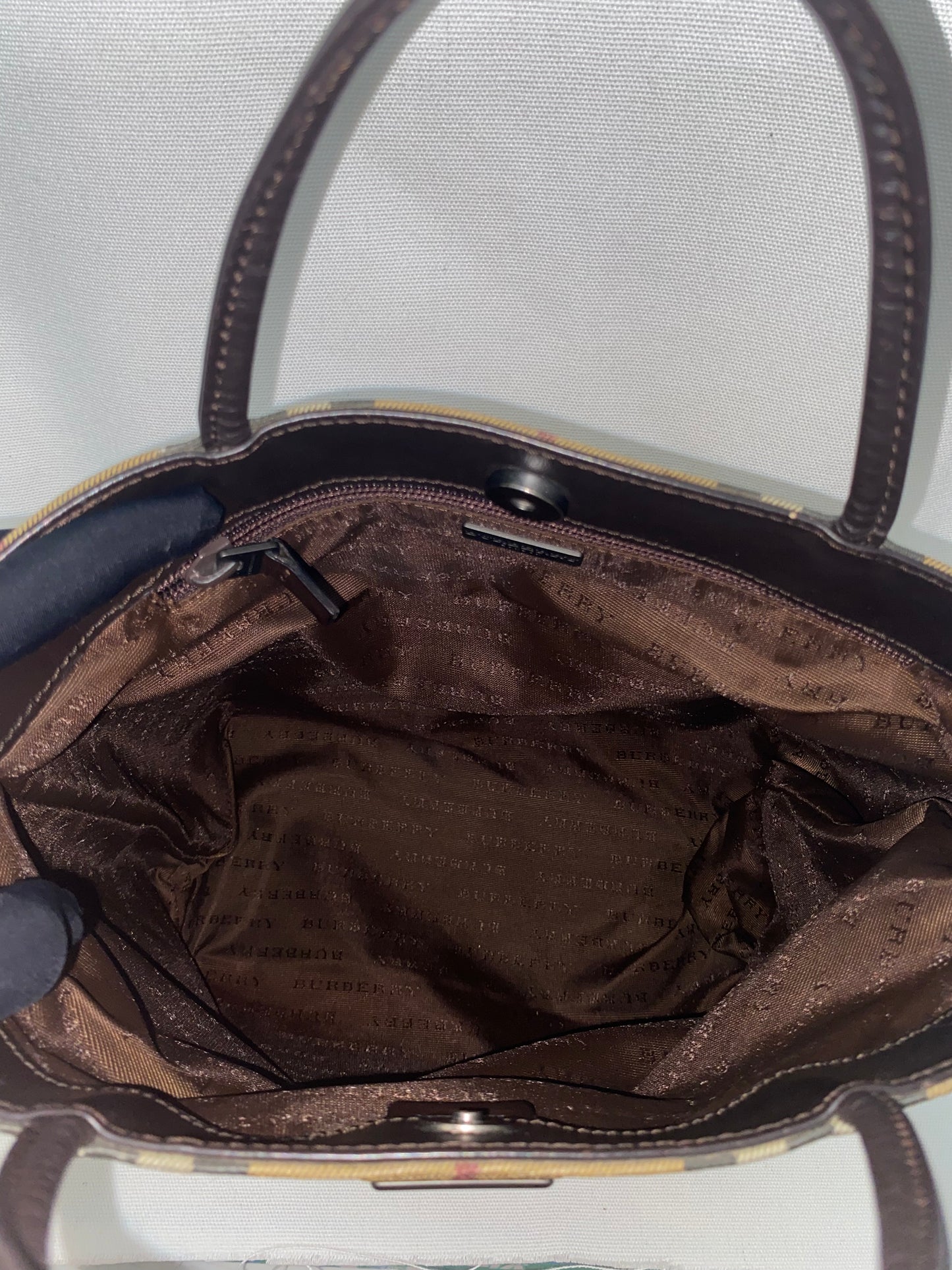 BURBERRY Vintage London Nova Check Tote Bag
