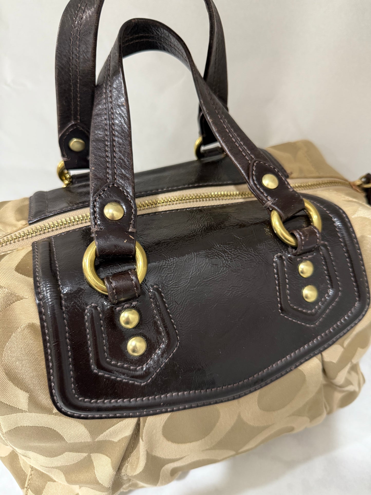 Coach Madison Signature Sabrina Satchel Bag