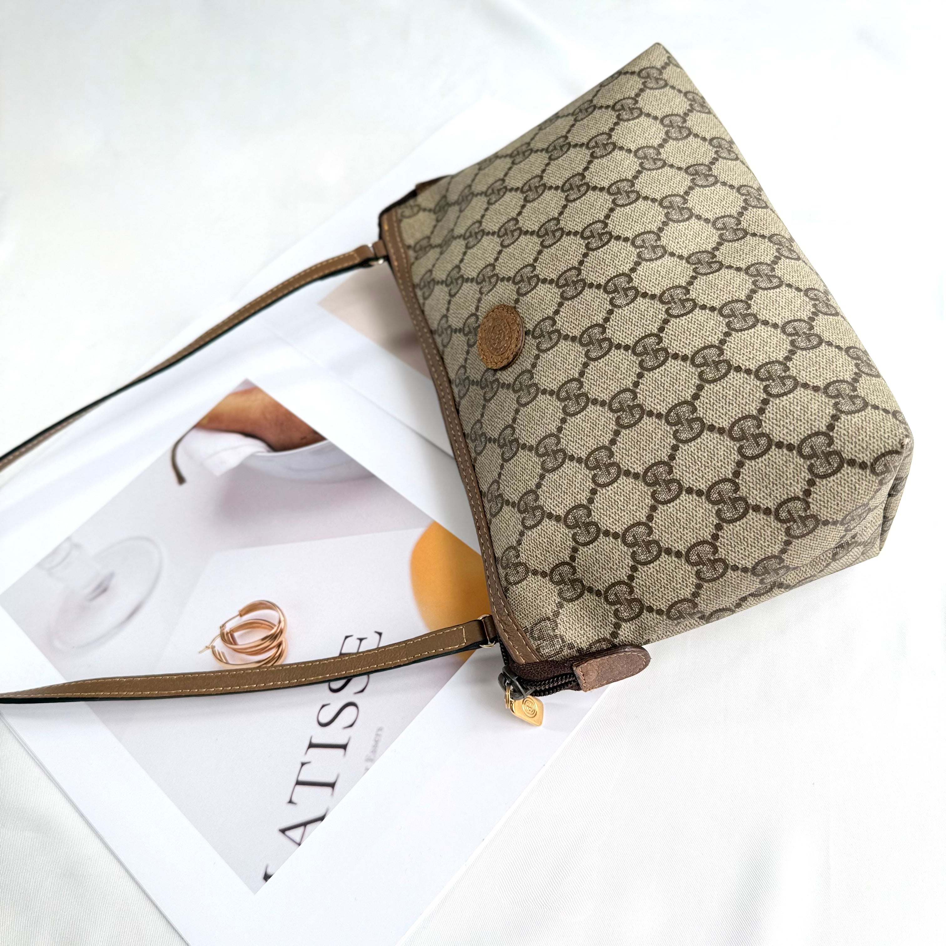 Gucci GG Monogram Brown Pochette
