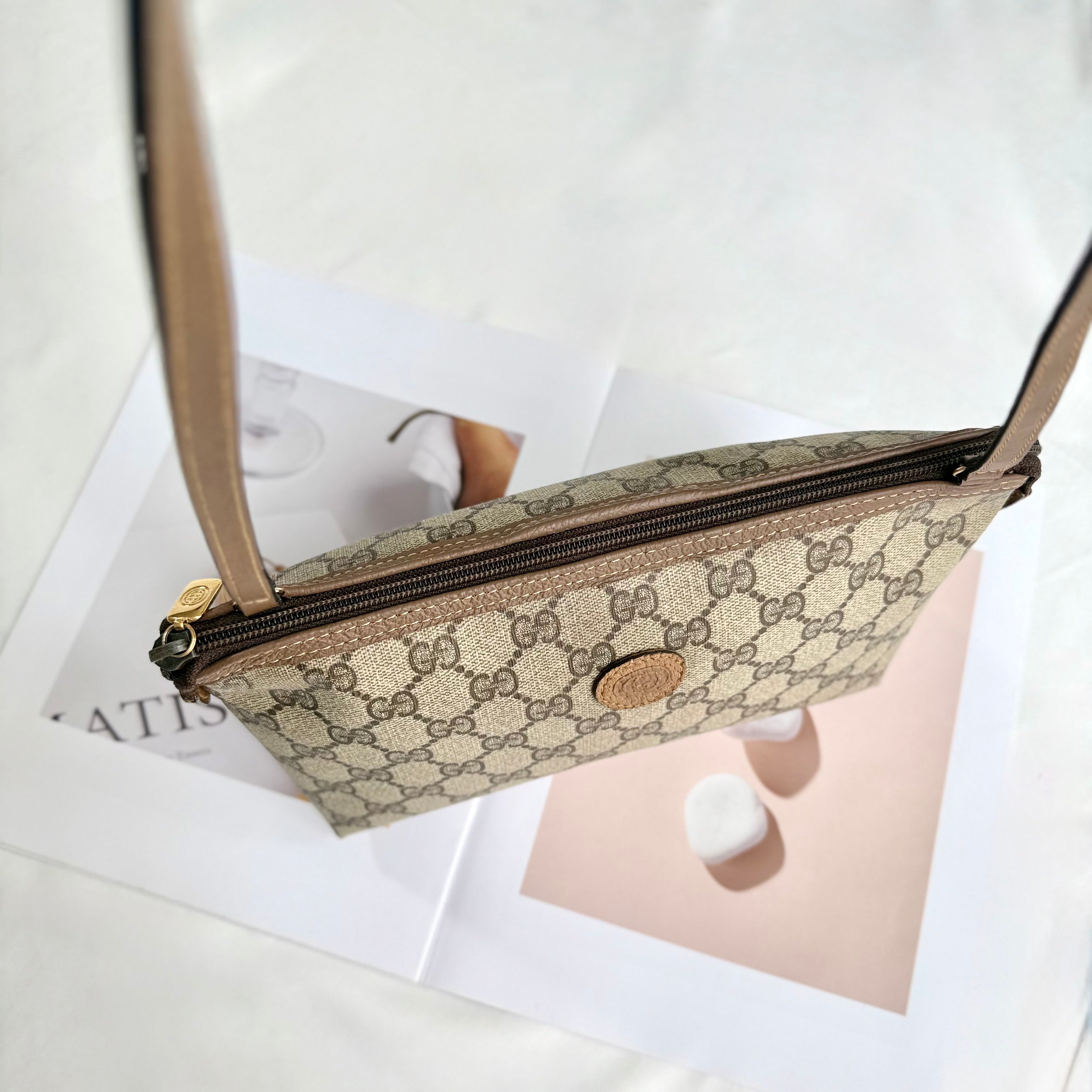 Gucci GG Monogram Brown Pochette