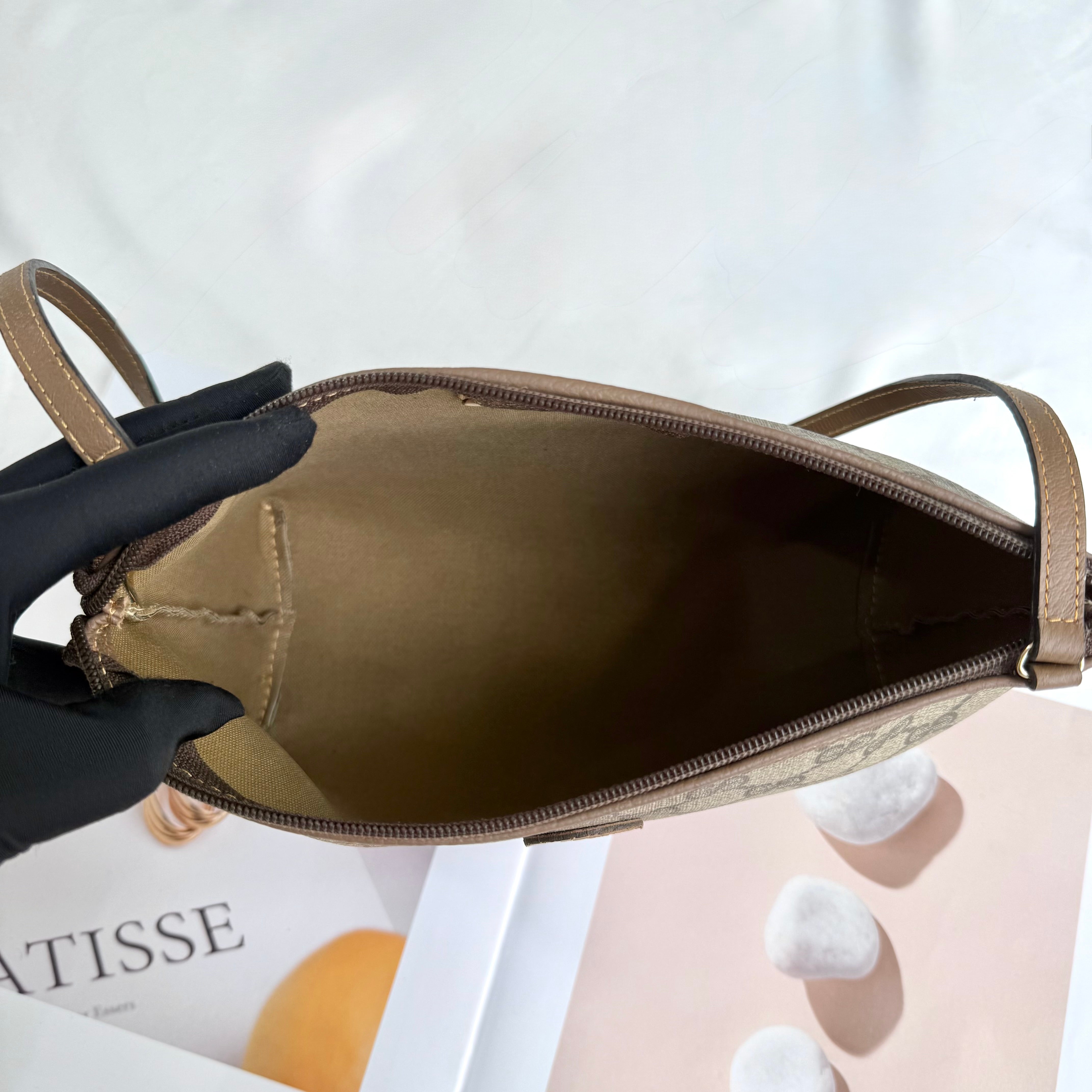 Gucci GG Monogram Brown Pochette